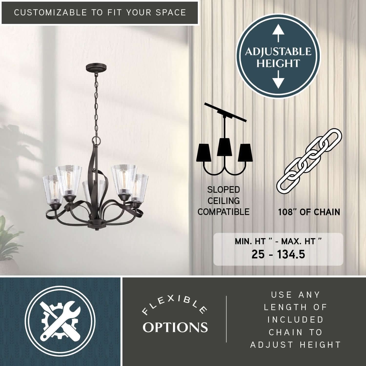Cinta 5-Light Chandelier