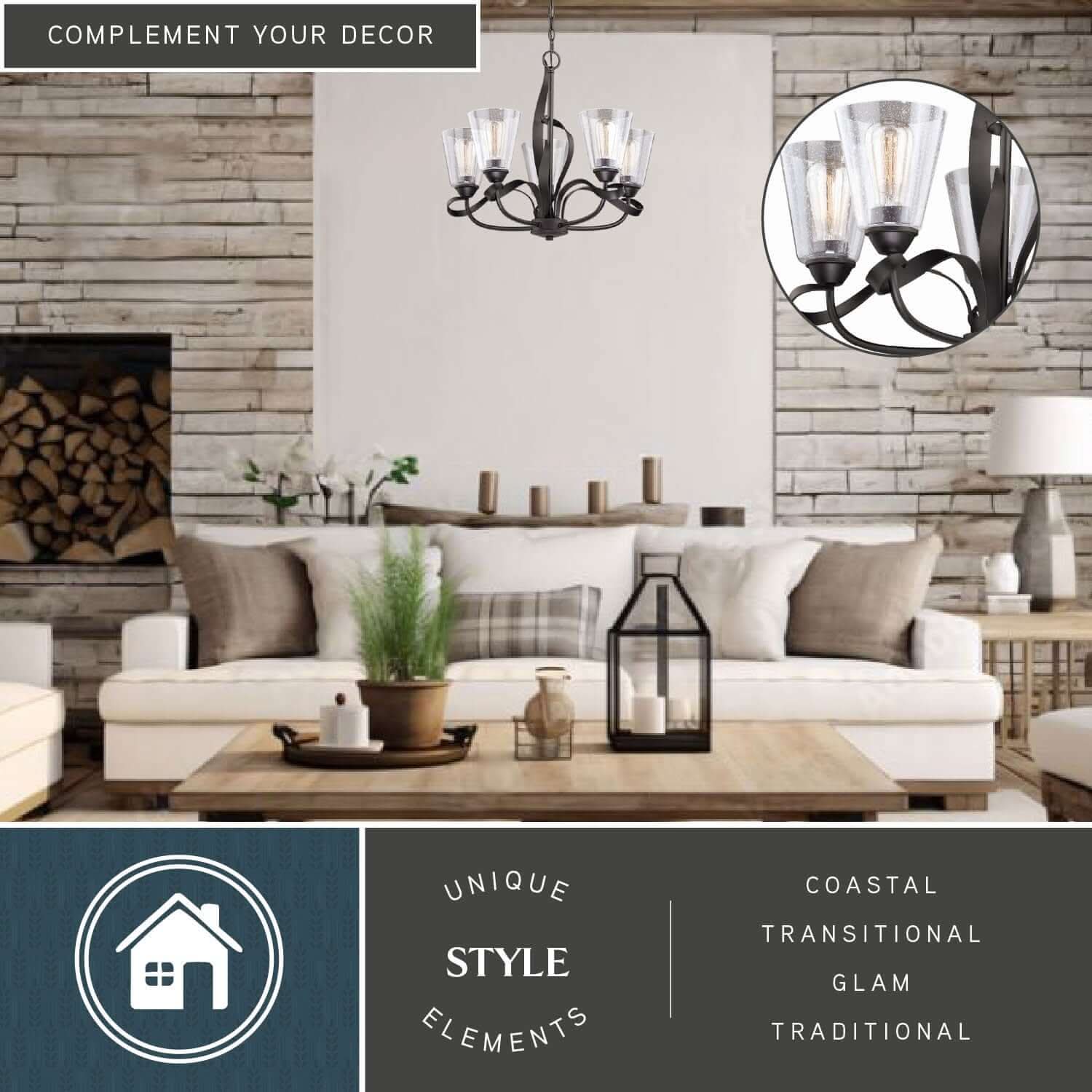 Cinta 5-Light Chandelier