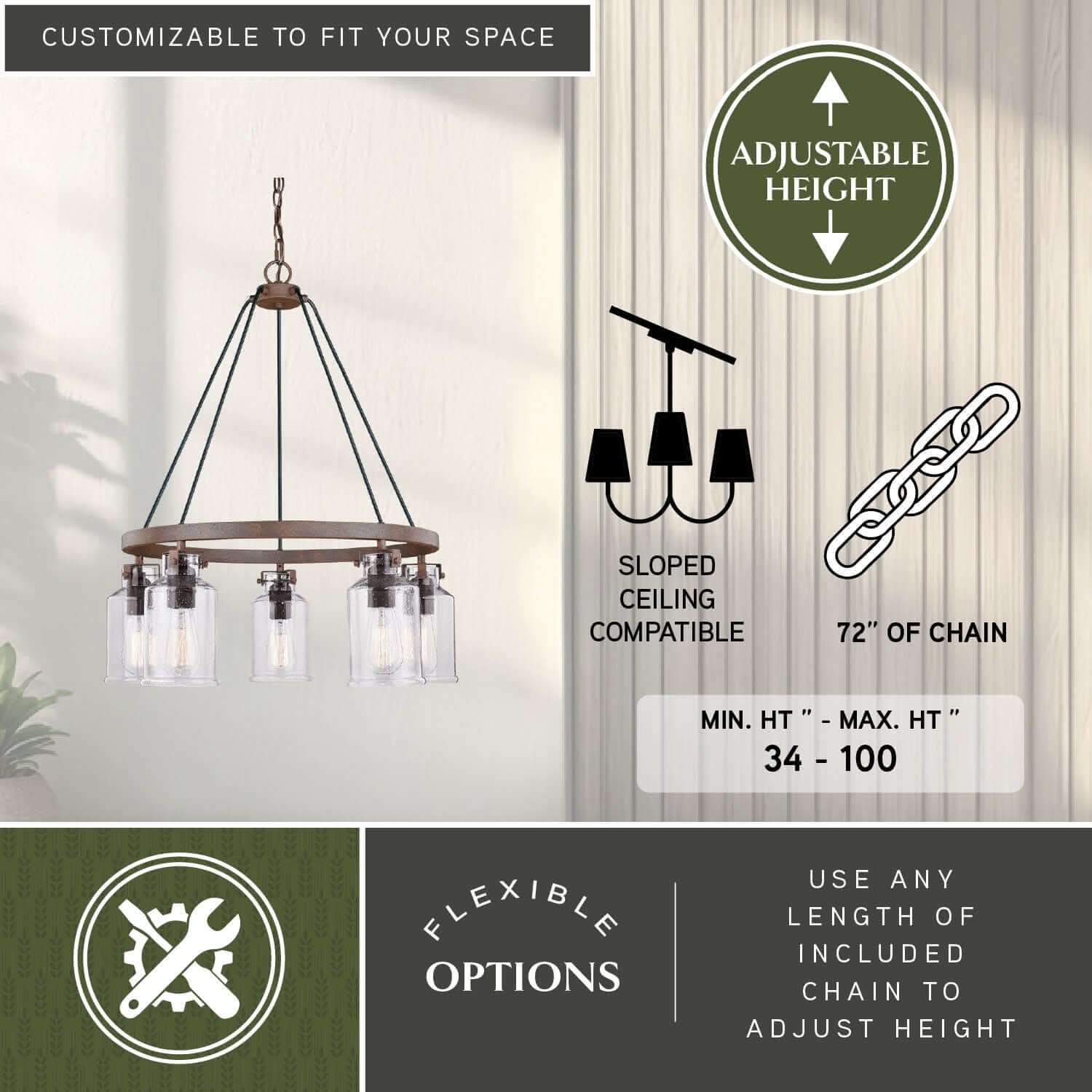 Milone 5-Light Chandelier