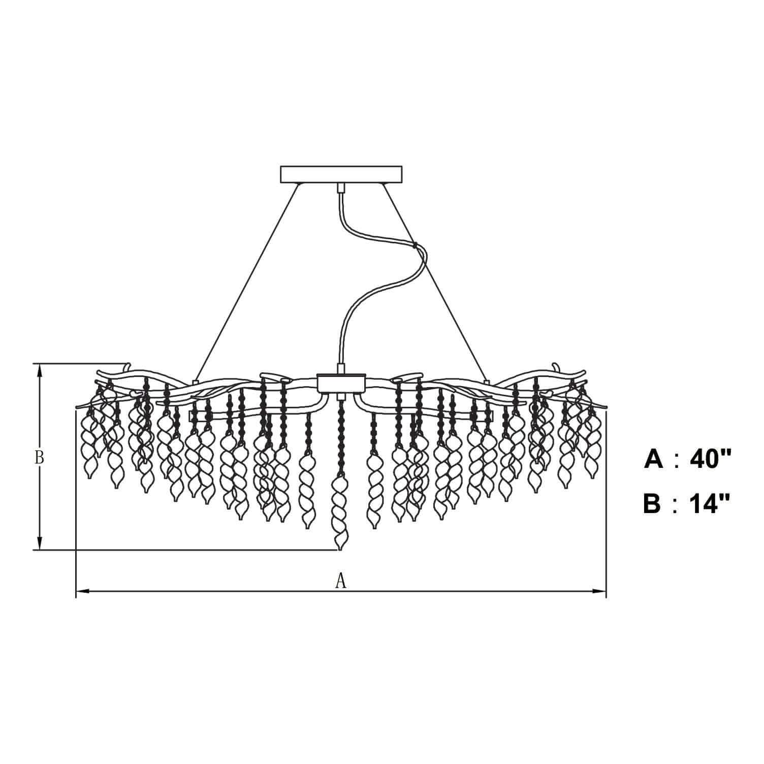Rainier 6-Light Linear Chandelier