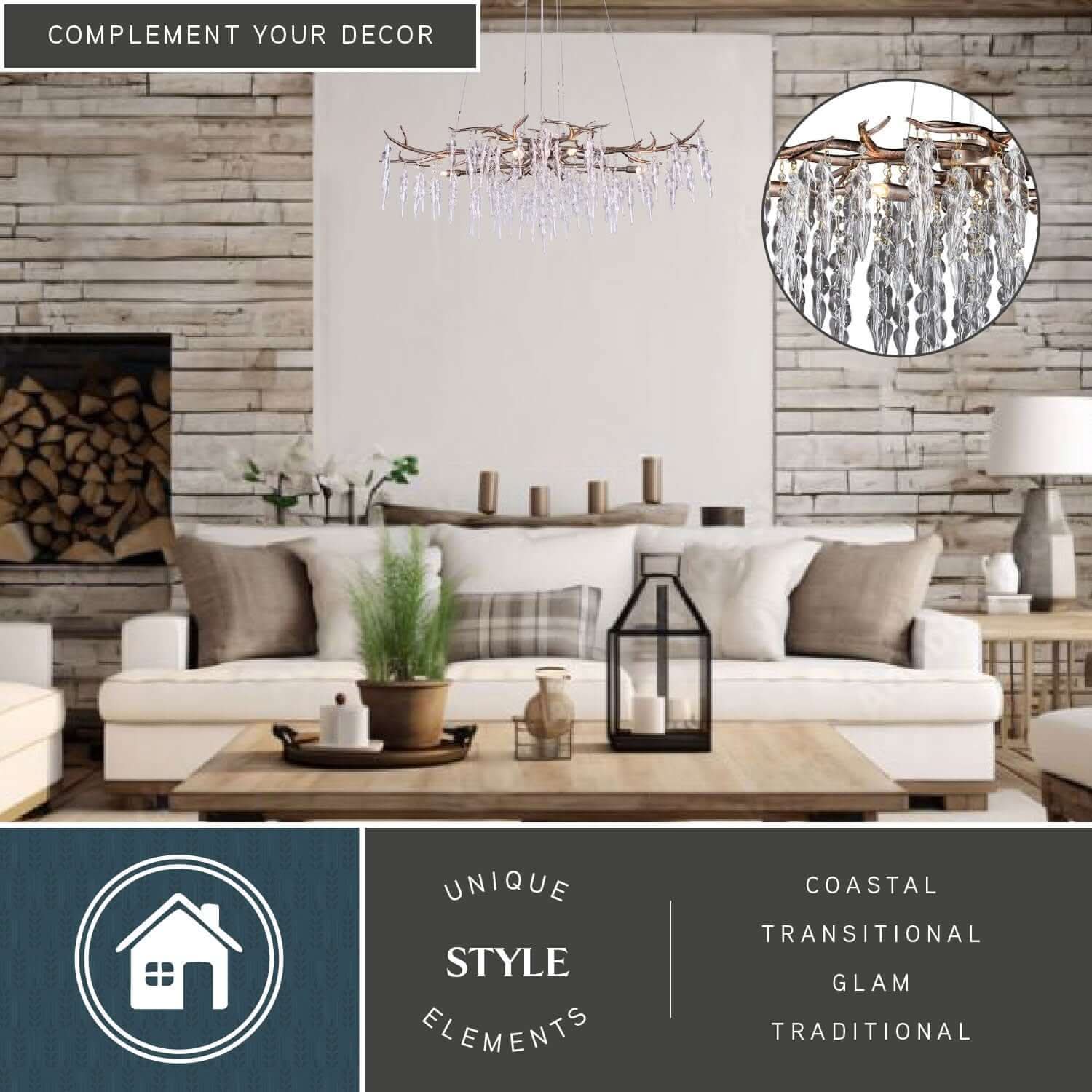 Rainier 6-Light Linear Chandelier