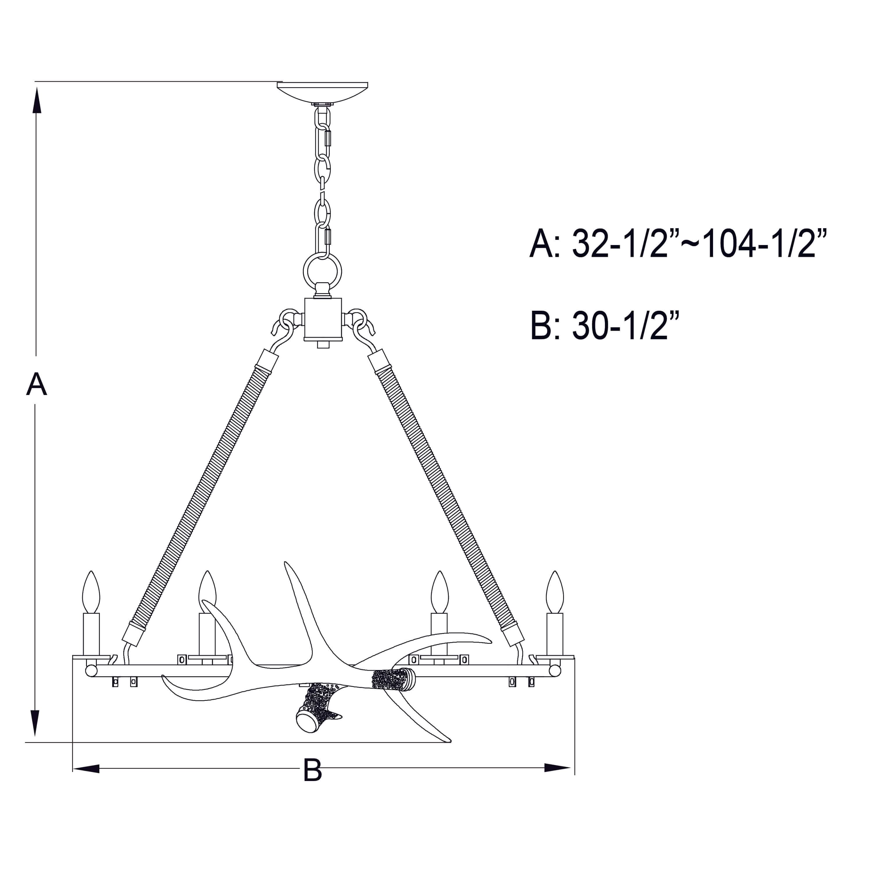 Breckenridge 6-Light Antler Chandelier