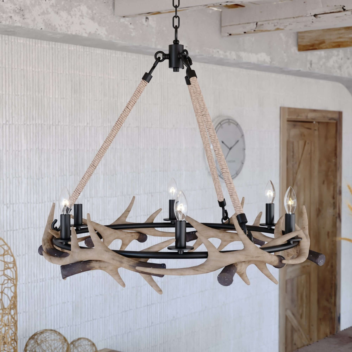 Breckenridge 6-Light Antler Chandelier