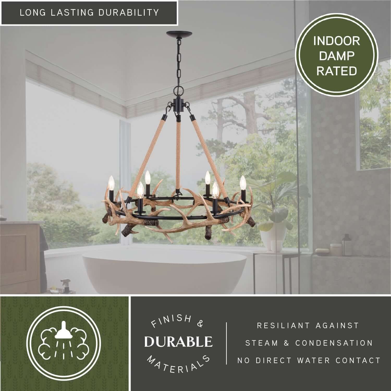 Breckenridge 6-Light Antler Chandelier