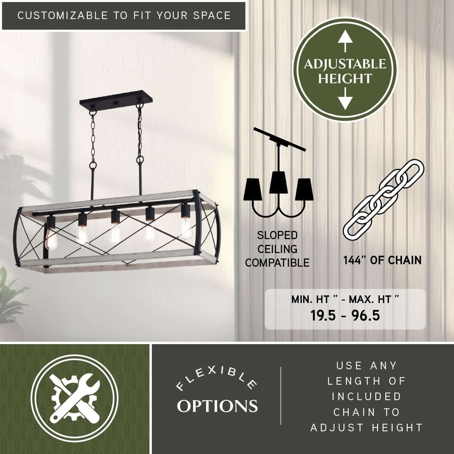 Montclare 5-Light Linear Chandelier