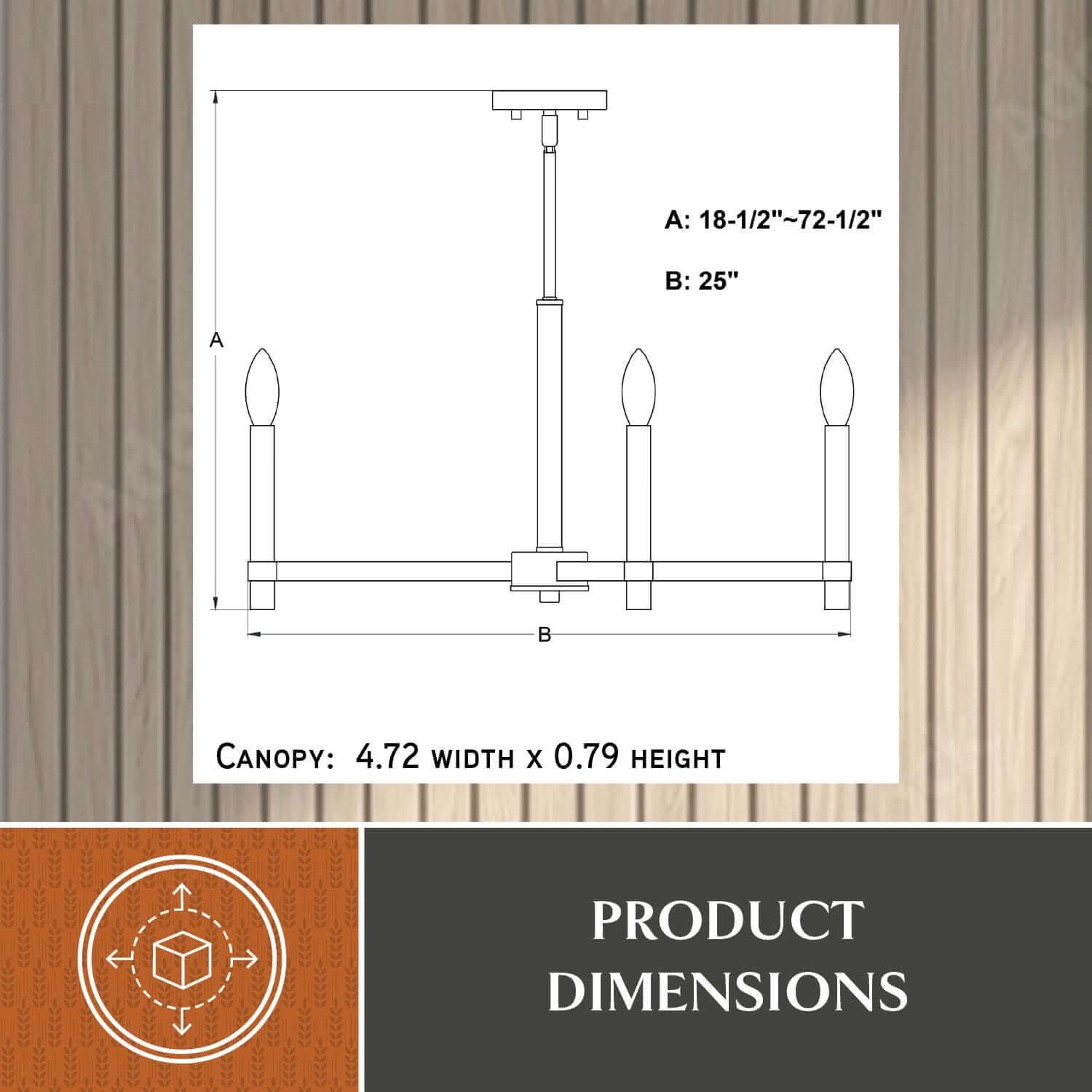 Damen 5-Light Chandelier