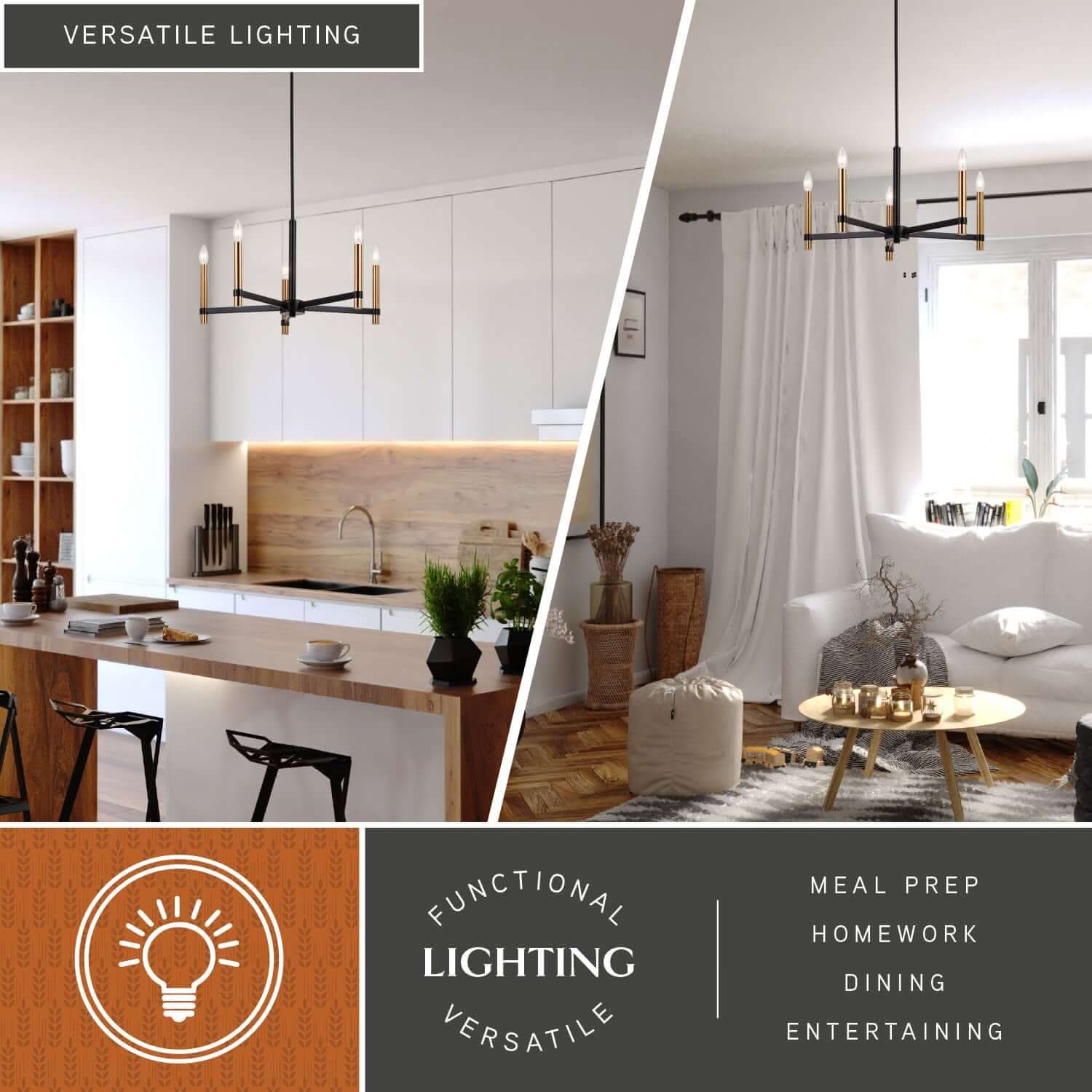 Damen 5-Light Chandelier
