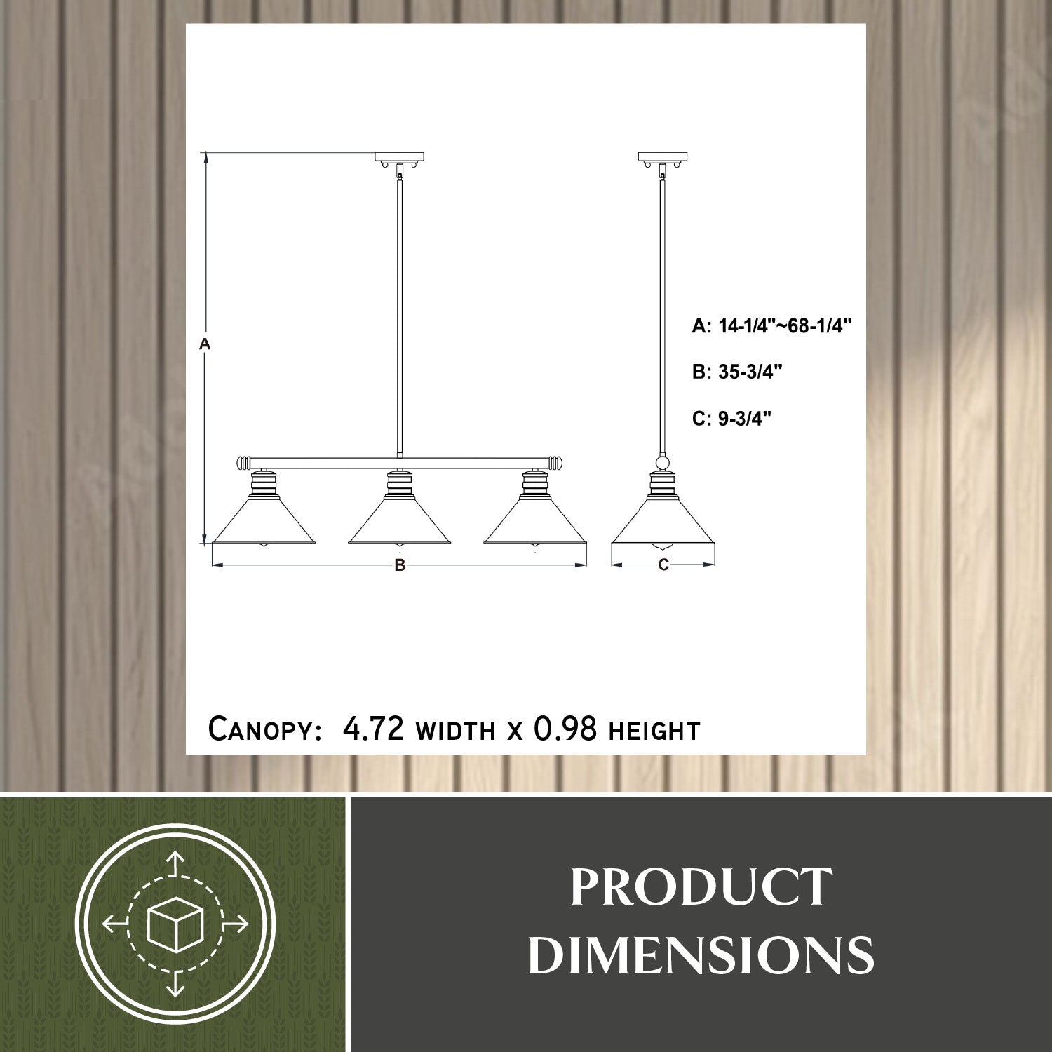 Akron 3-Light Linear Chandelier