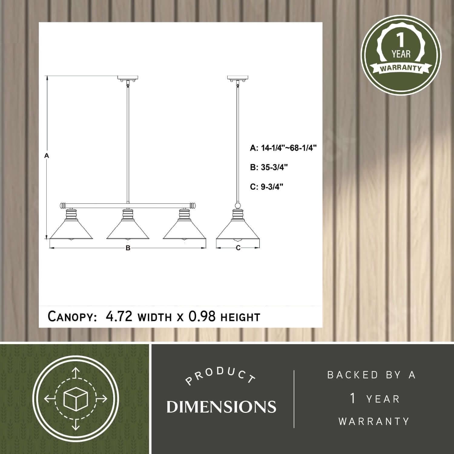 Akron 3-Light Linear Chandelier