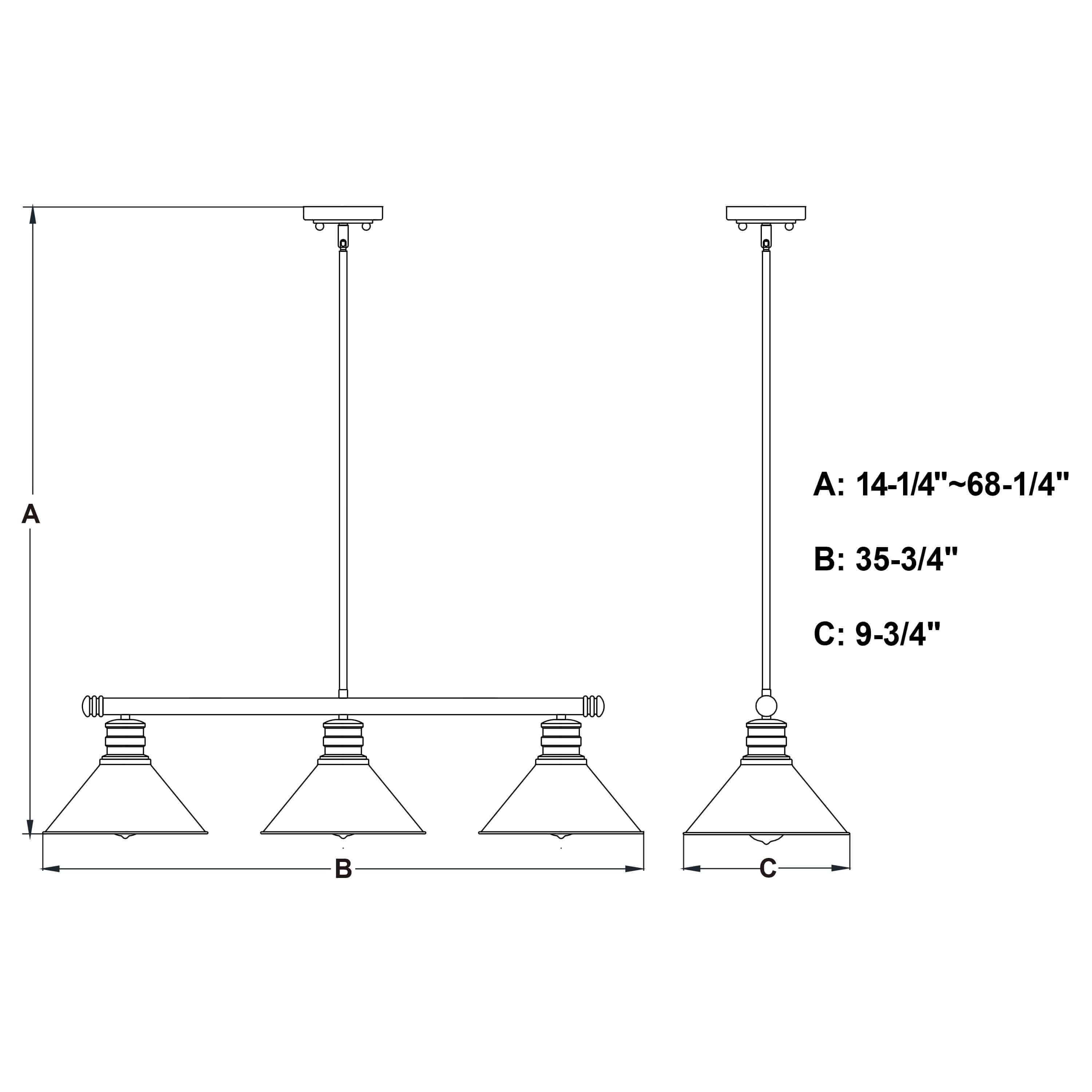 Akron 3-Light Linear Chandelier