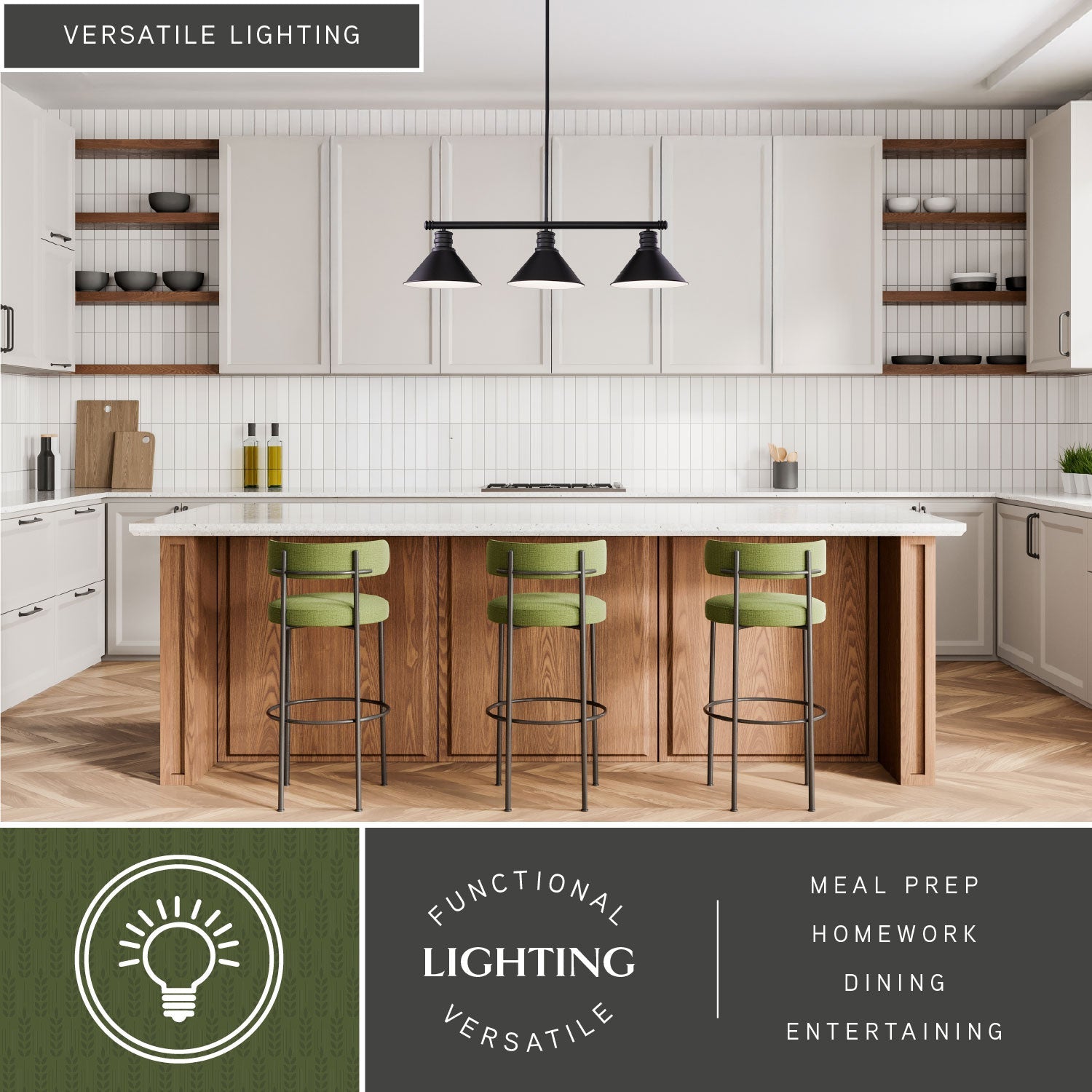 Akron 3-Light Linear Chandelier