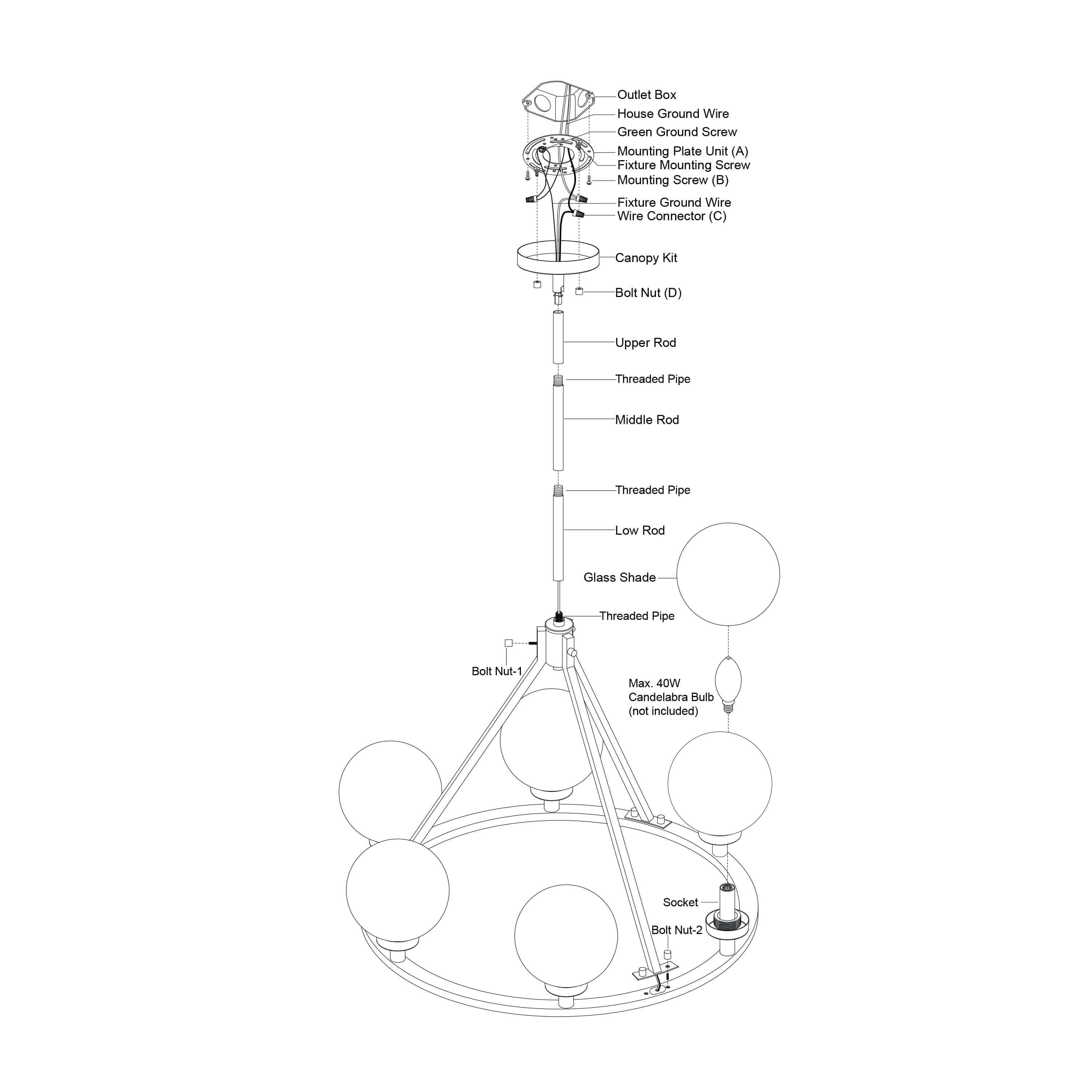 Lander 6-Light Chandelier