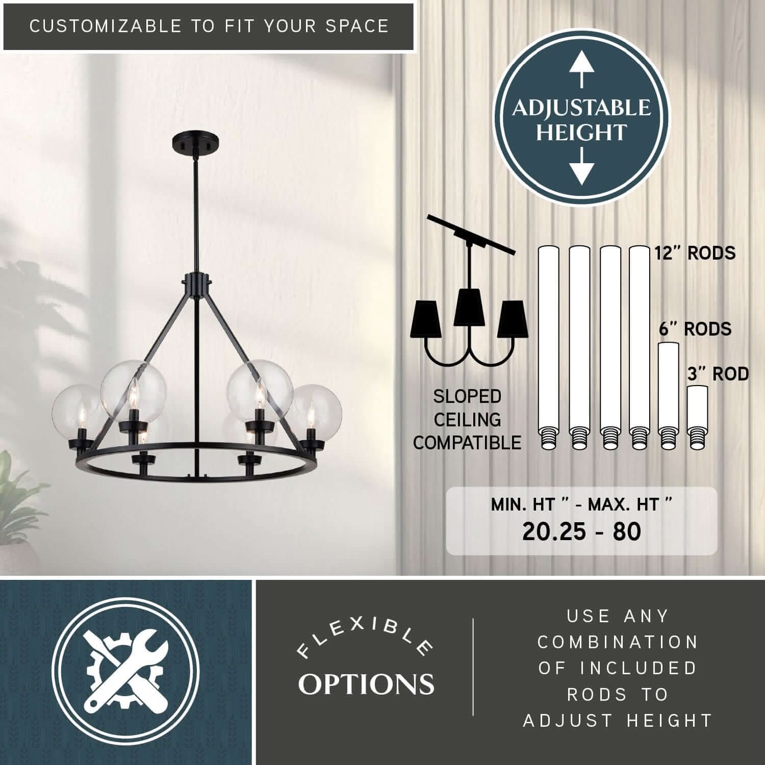 Lander 6-Light Chandelier
