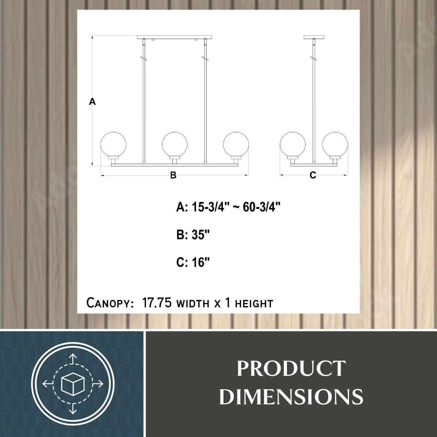 Lander 6-Light Linear Chandelier