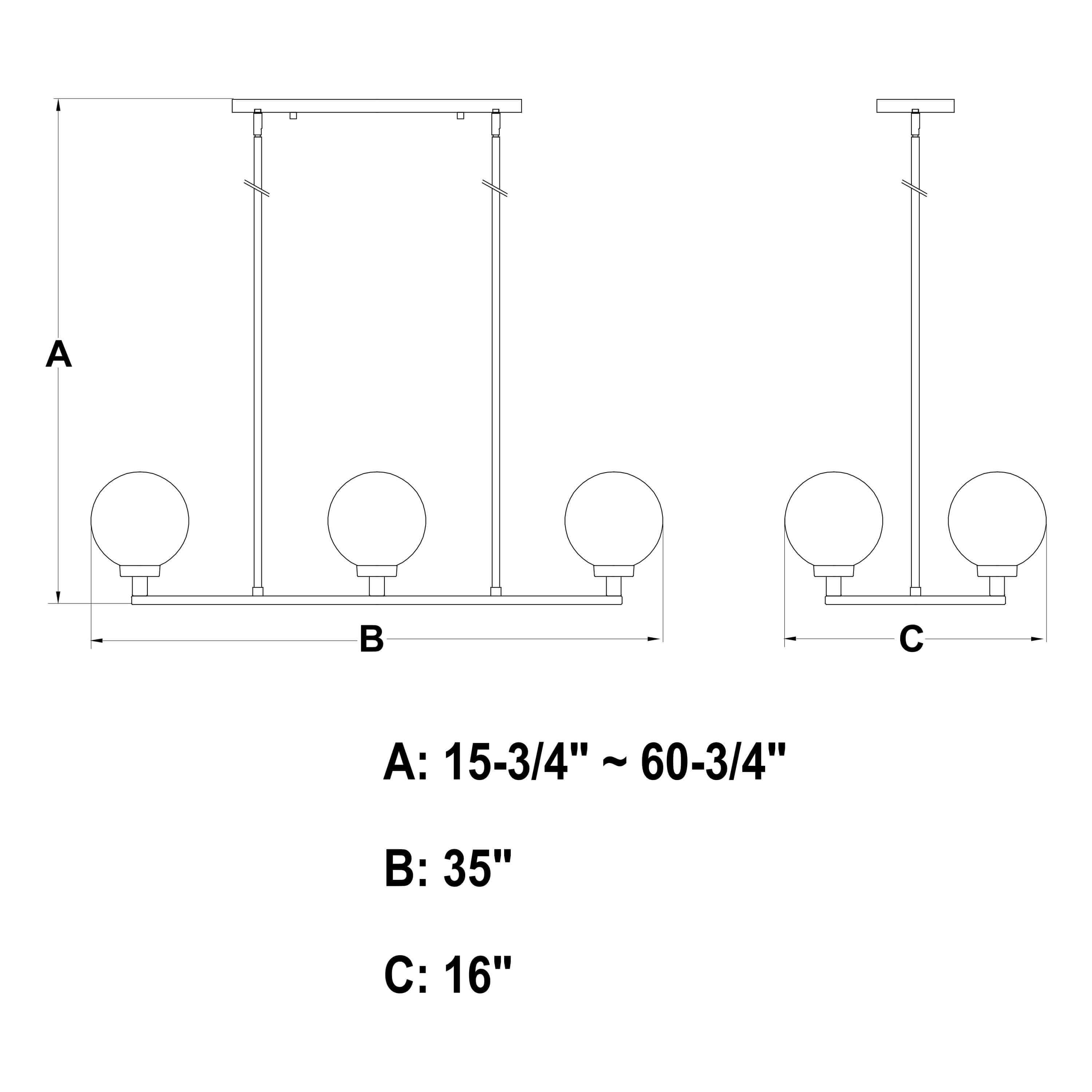 Lander 6-Light Linear Chandelier