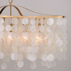 Elsa Capiz Shell 5-Light Linear Chandelier