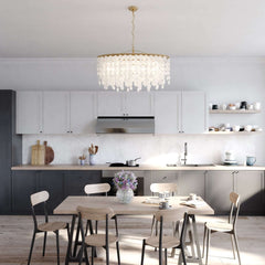 Elsa Capiz Shell 5-Light Linear Chandelier