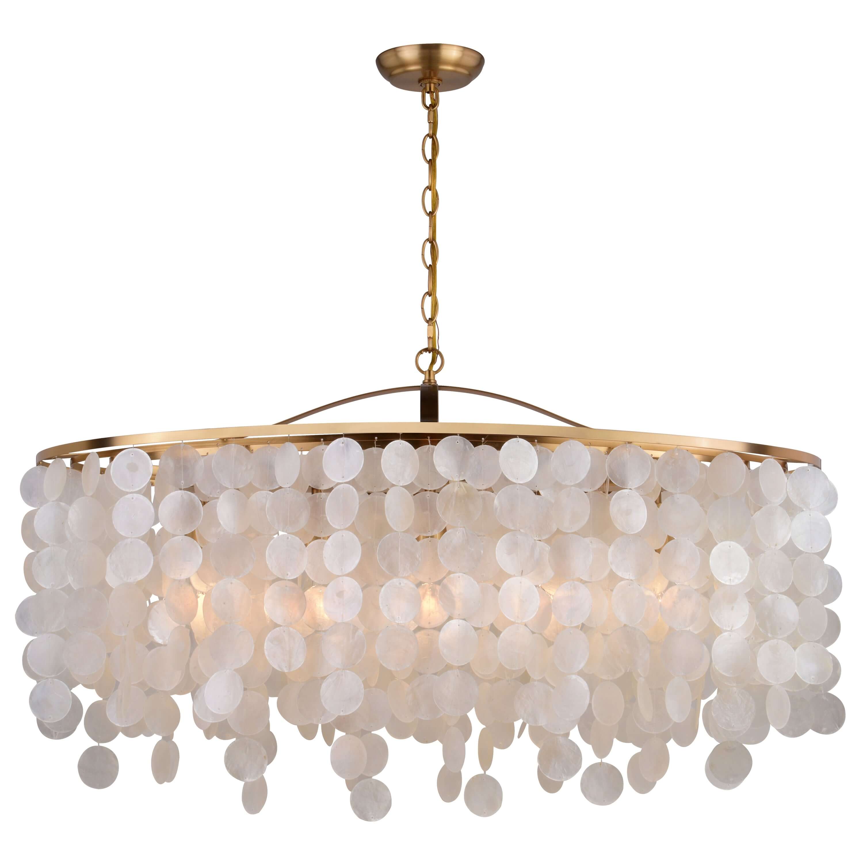 Elsa Capiz Shell 5-Light Linear Chandelier