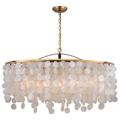 Elsa Capiz Shell 5-Light Linear Chandelier