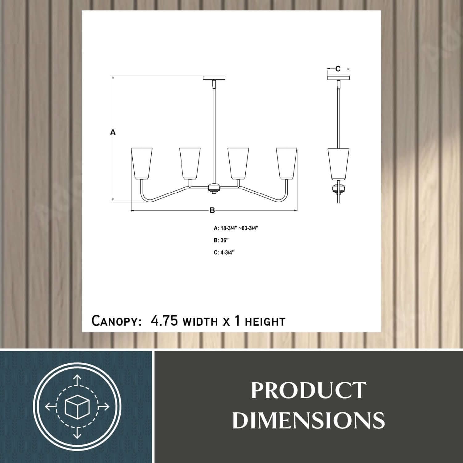 Beverly 4-Light Linear Chandelier