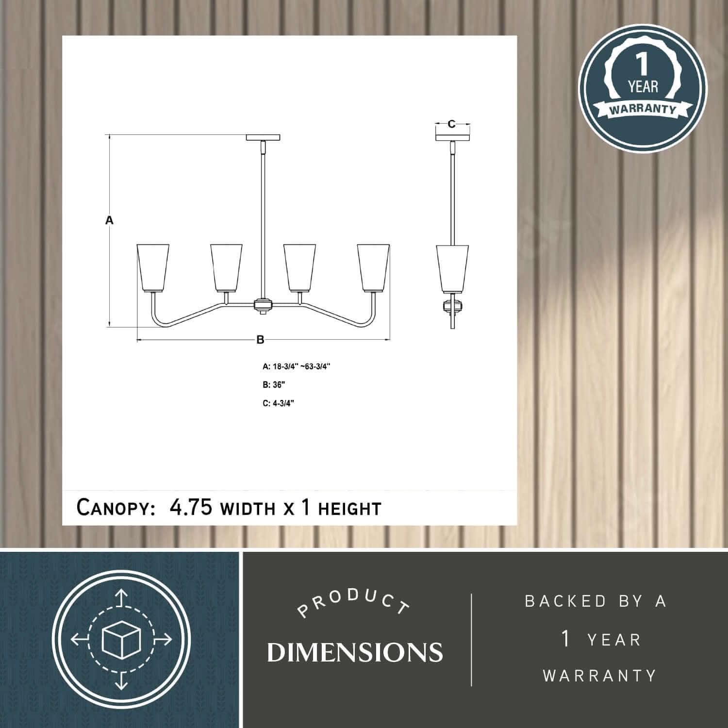 Beverly 4-Light Linear Chandelier