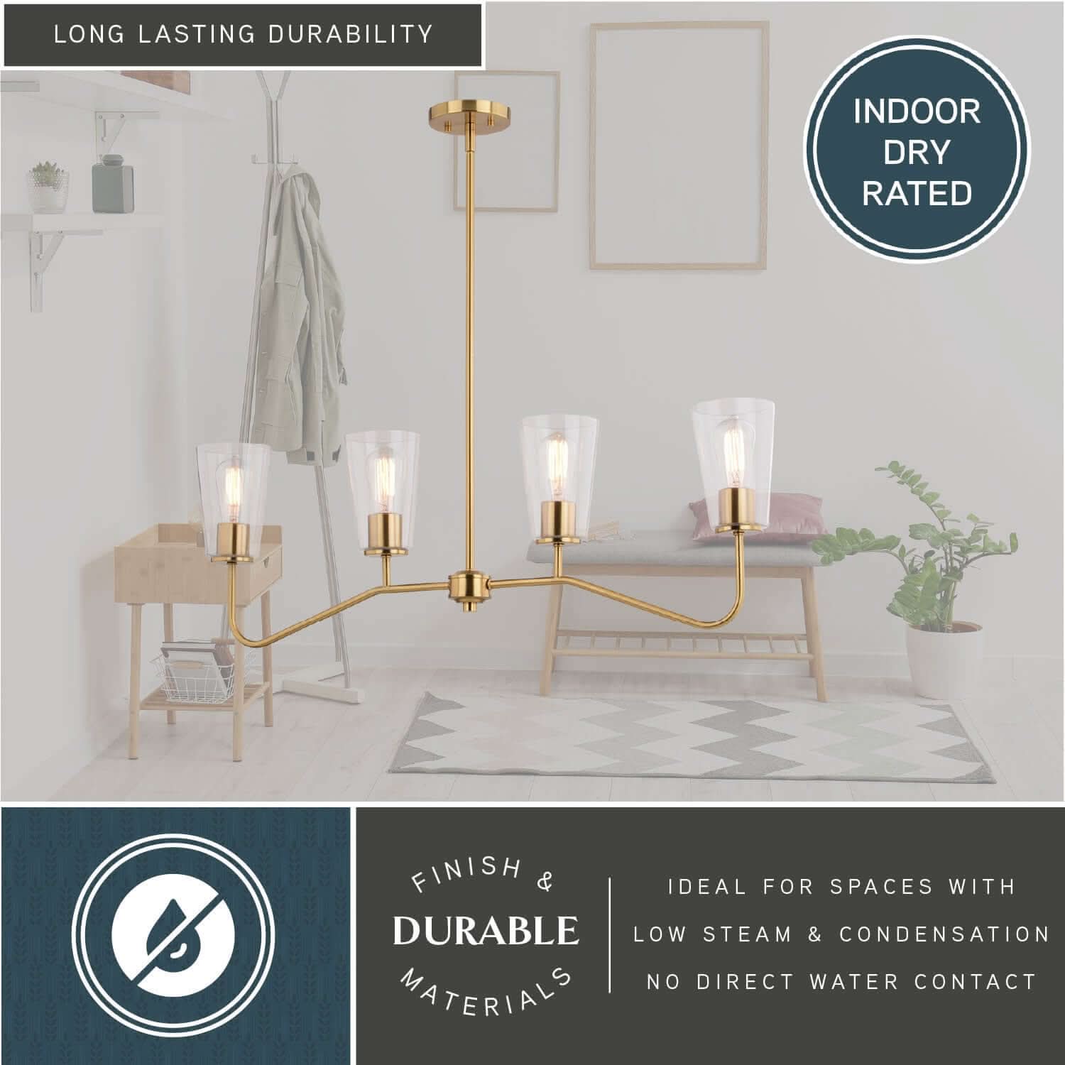 Beverly 4-Light Linear Chandelier