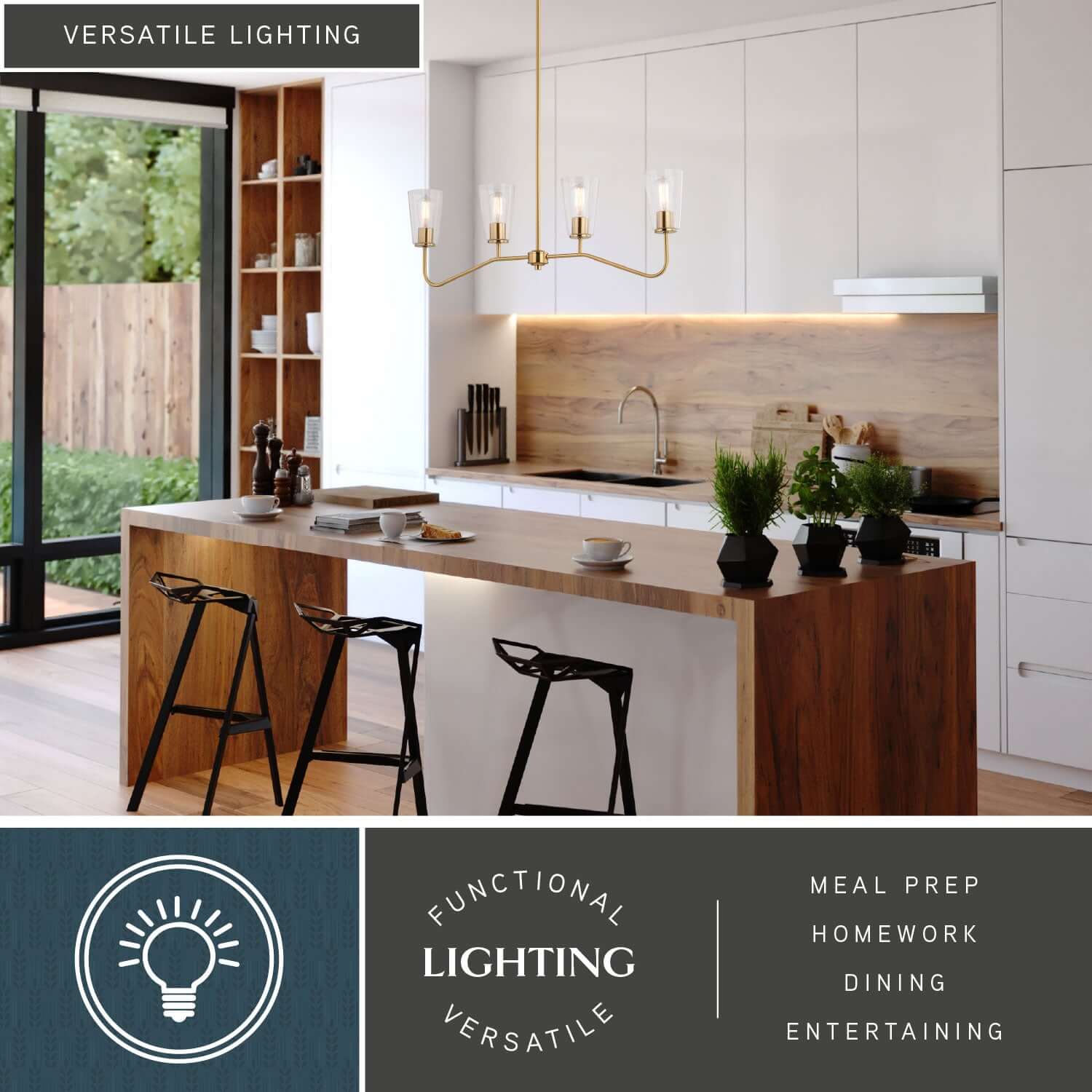 Beverly 4-Light Linear Chandelier