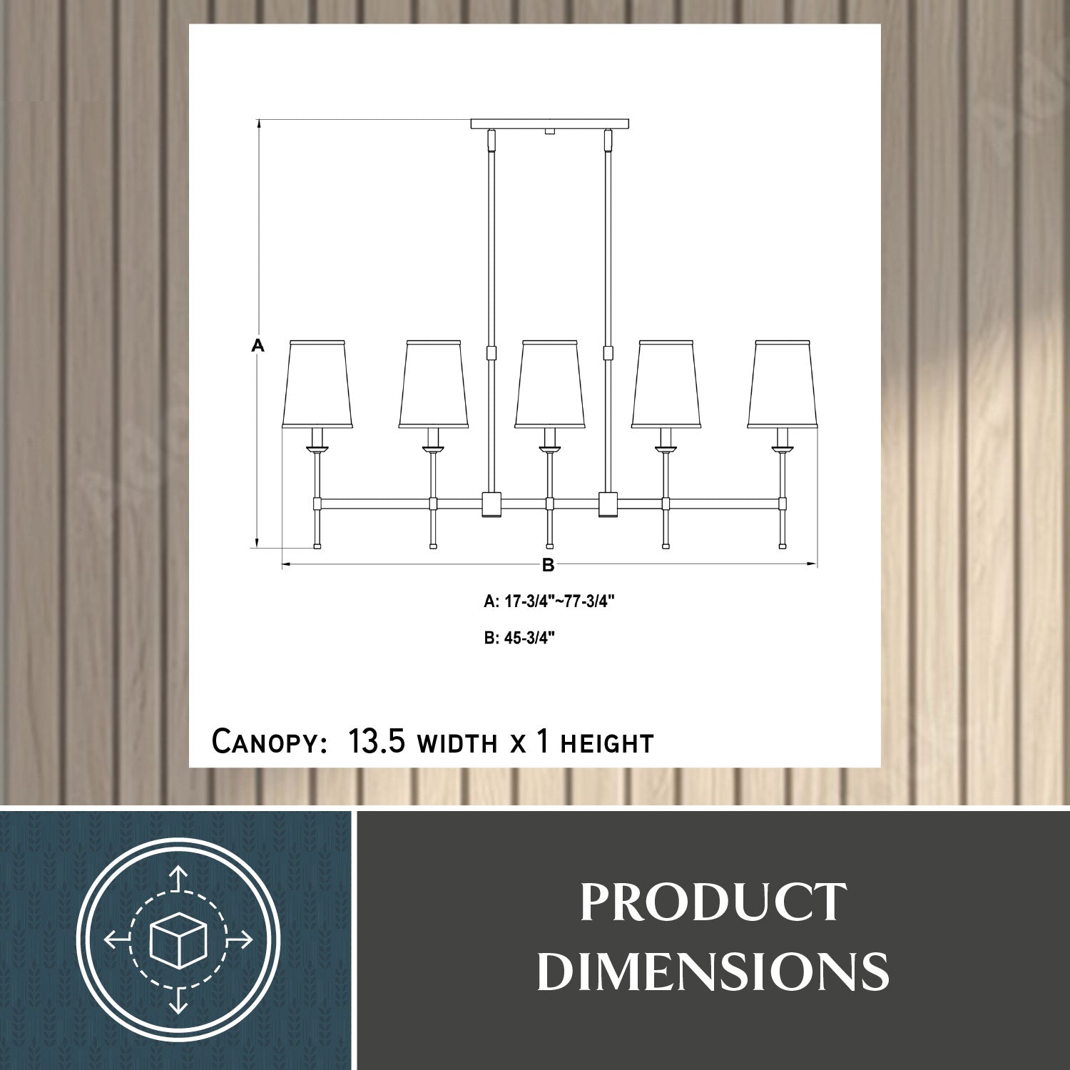Camden 5-Light Linear Chandelier