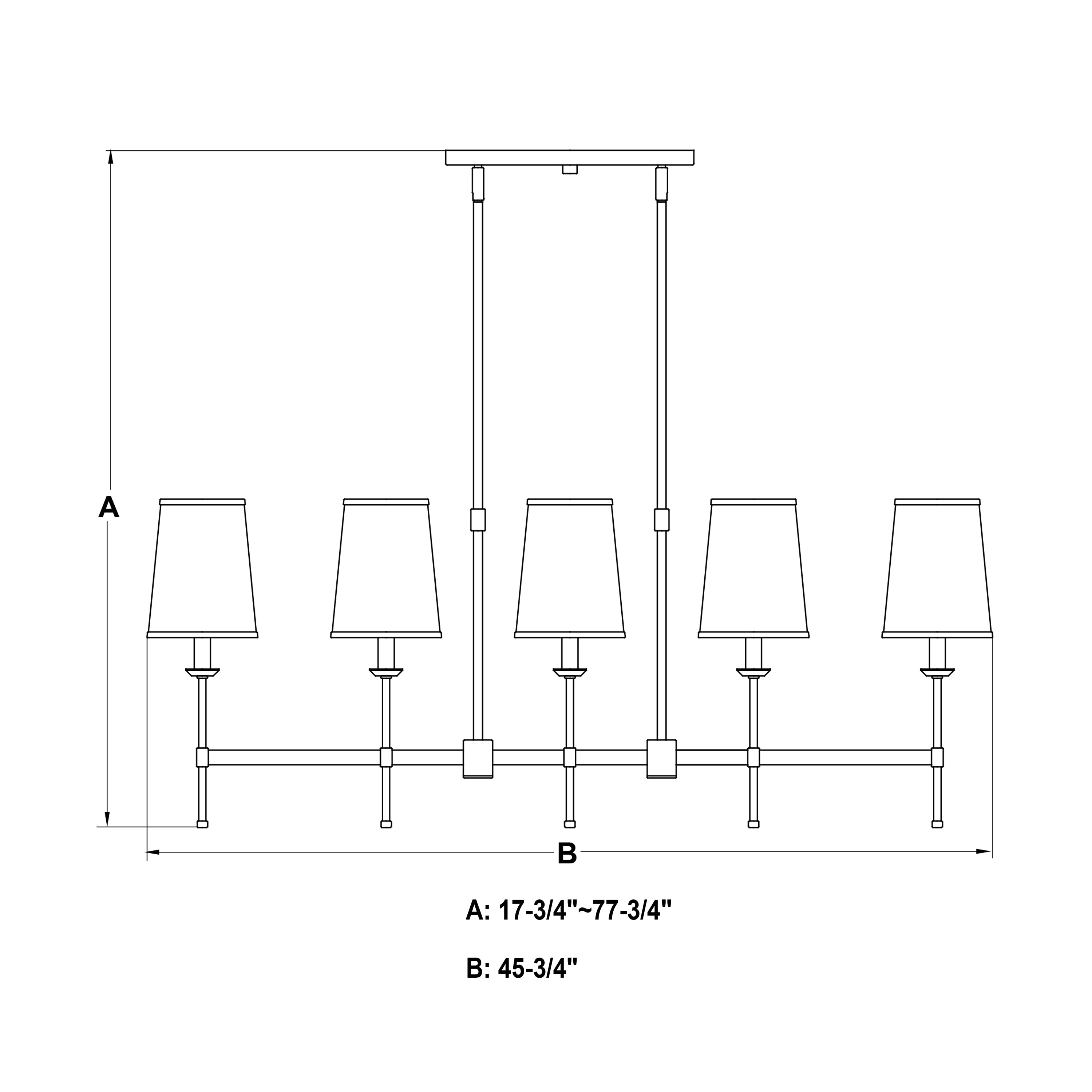Camden 5-Light Linear Chandelier