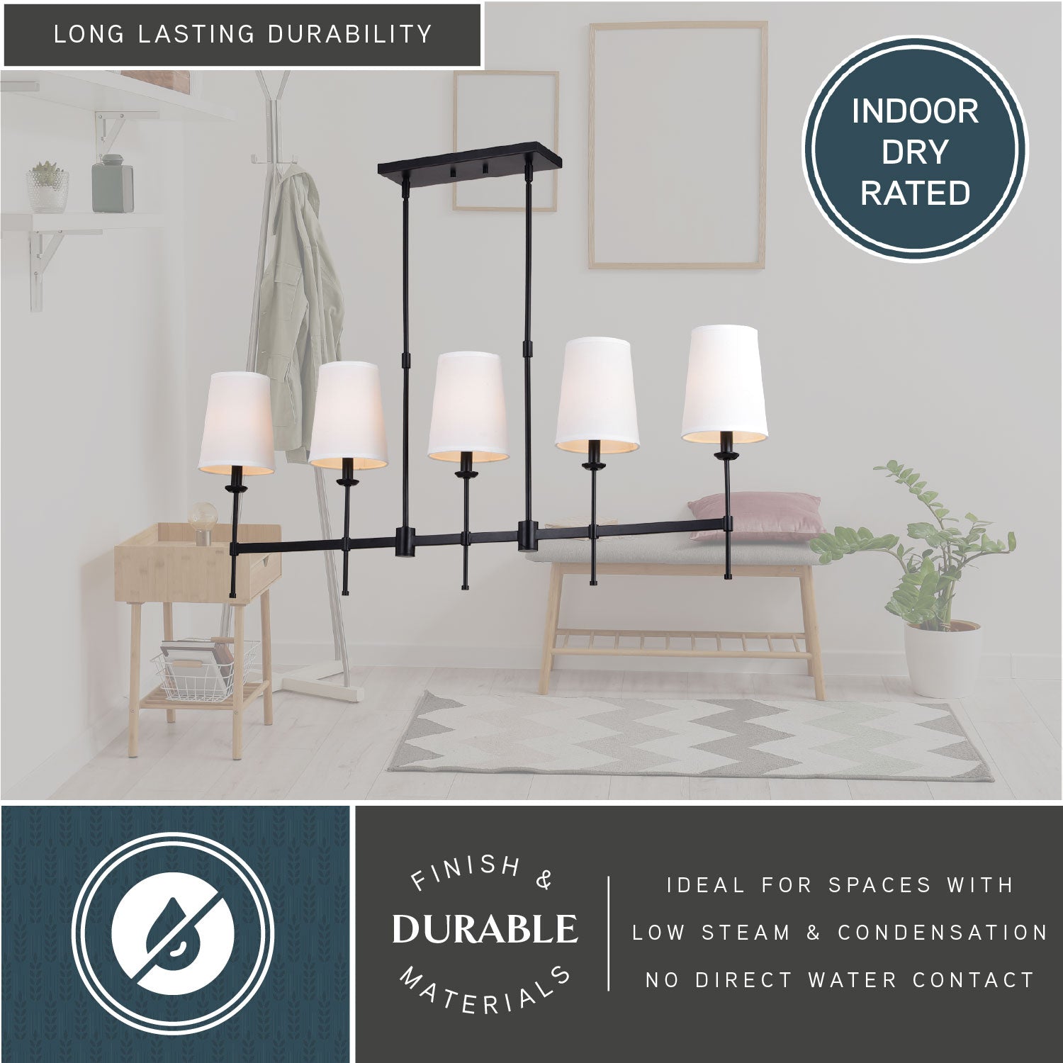 Camden 5-Light Linear Chandelier