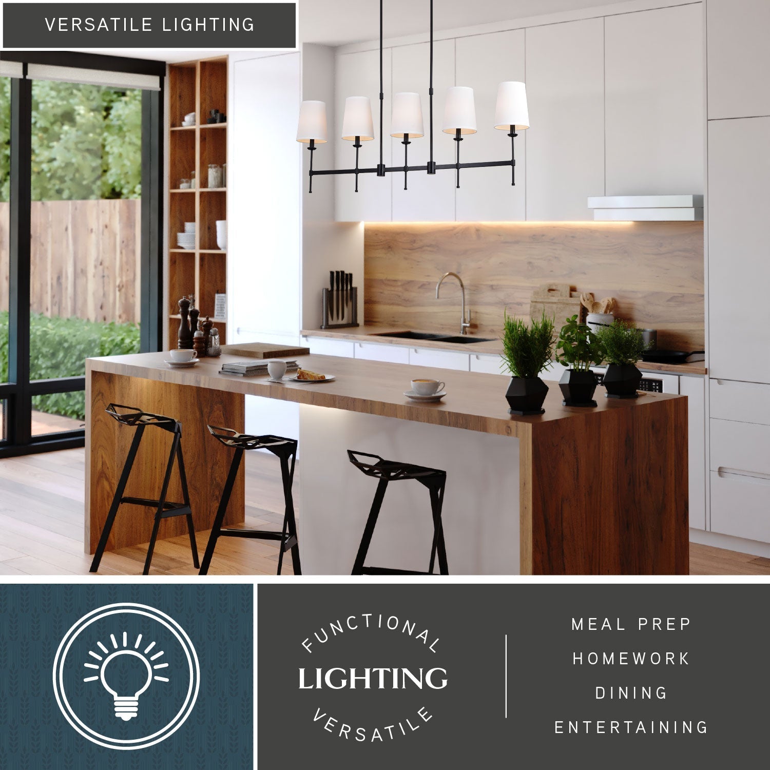 Camden 5-Light Linear Chandelier