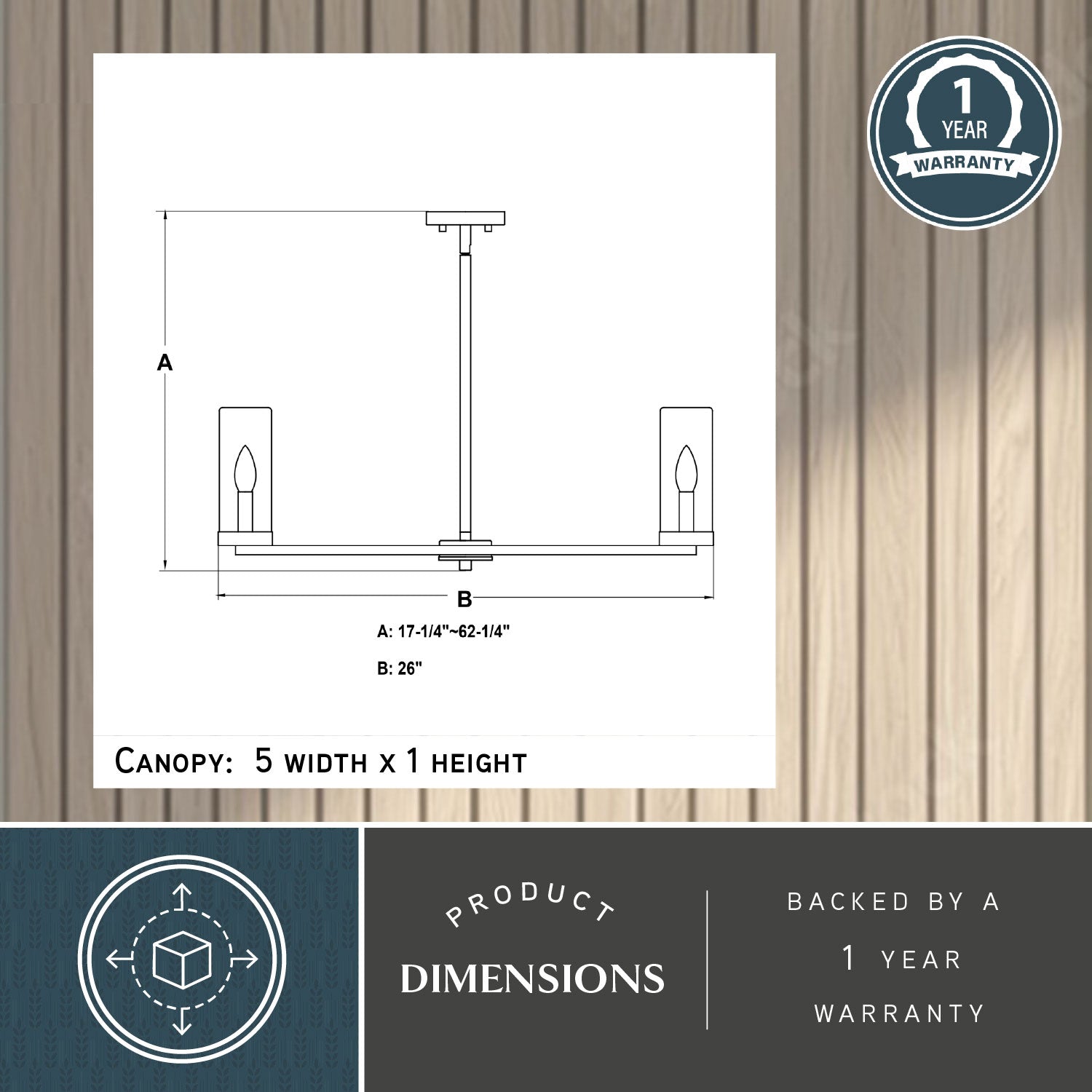 Grantley 6-Light Indoor-Outdoor Chandelier