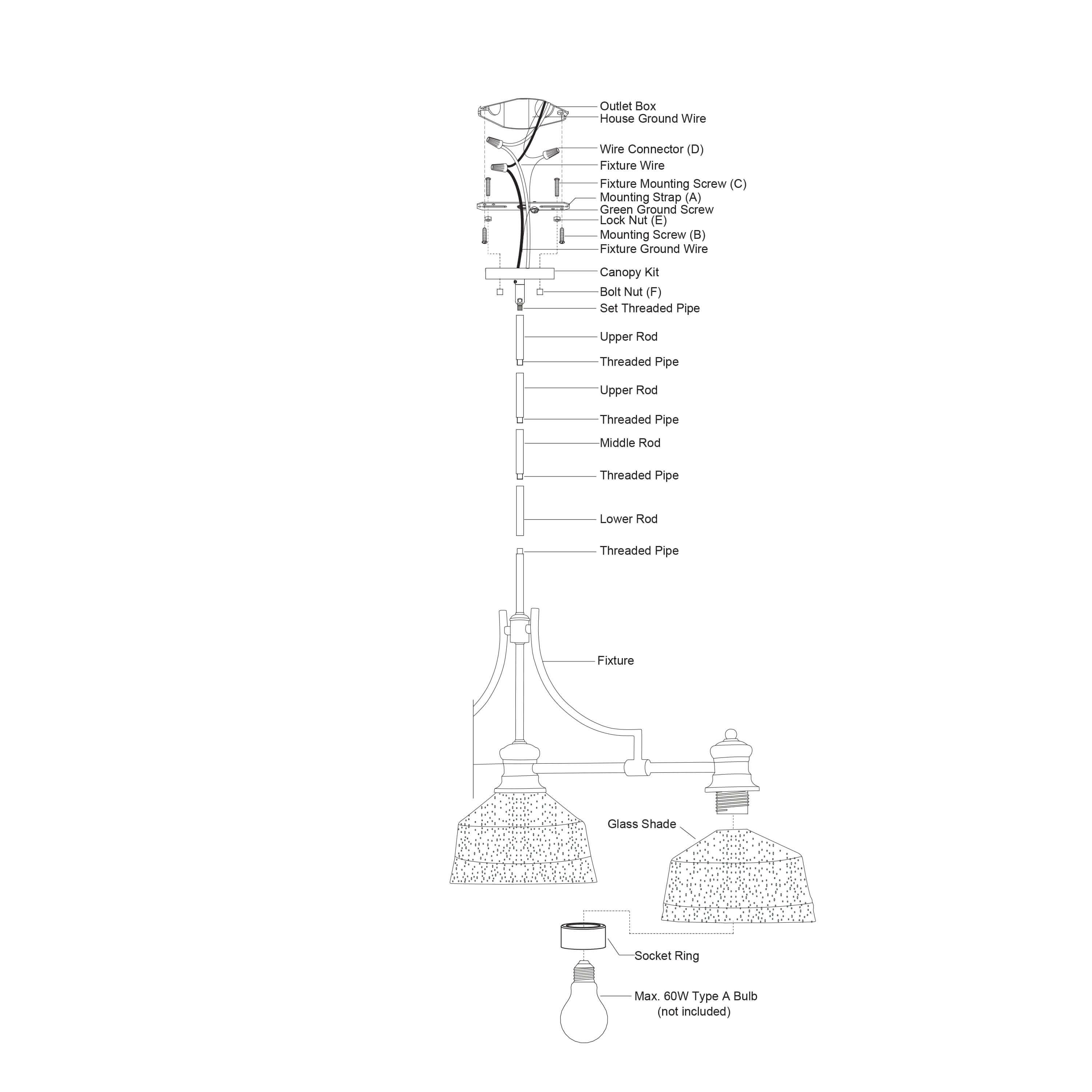 Beloit 3-Light Linear Chandelier
