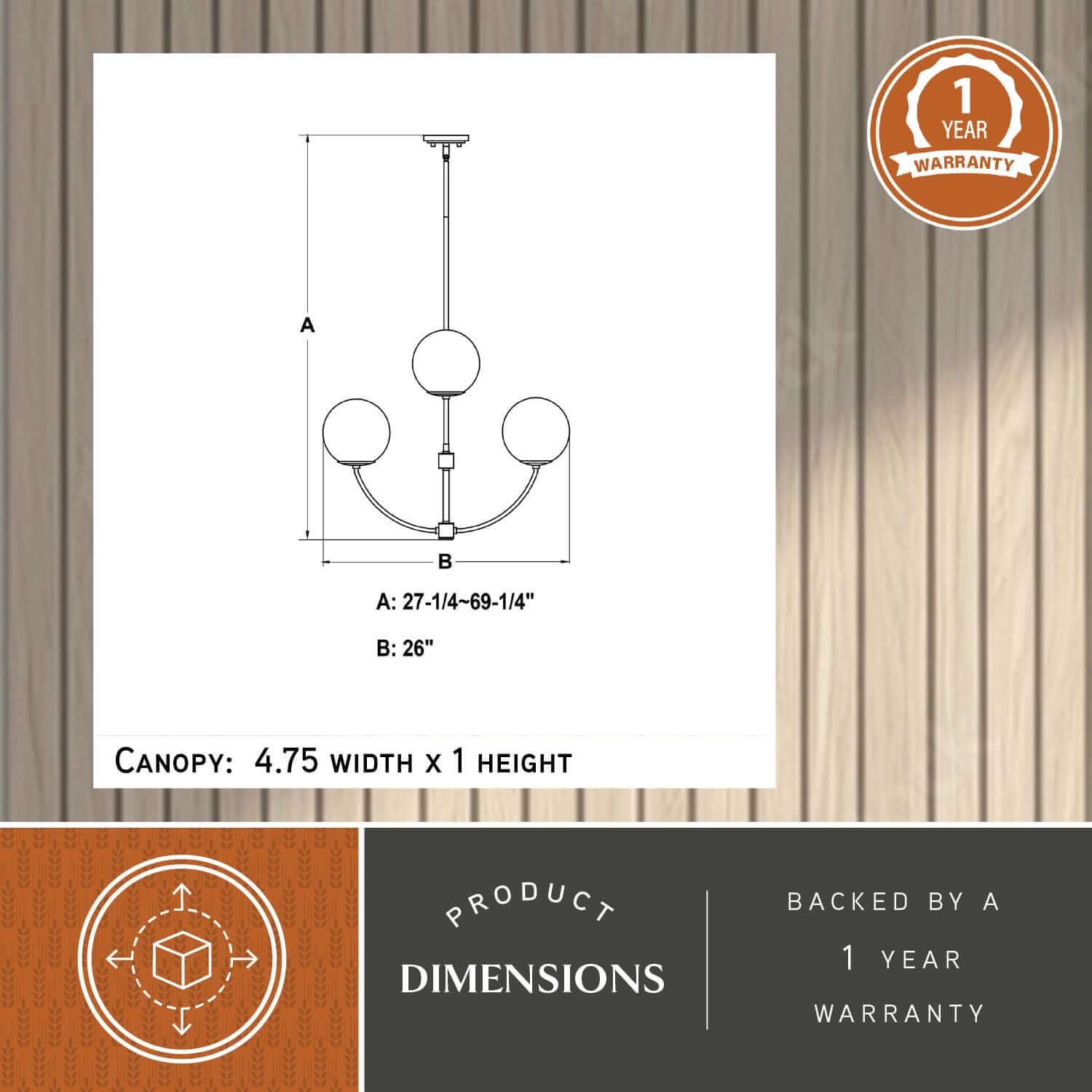 Avers 4-Light Chandelier