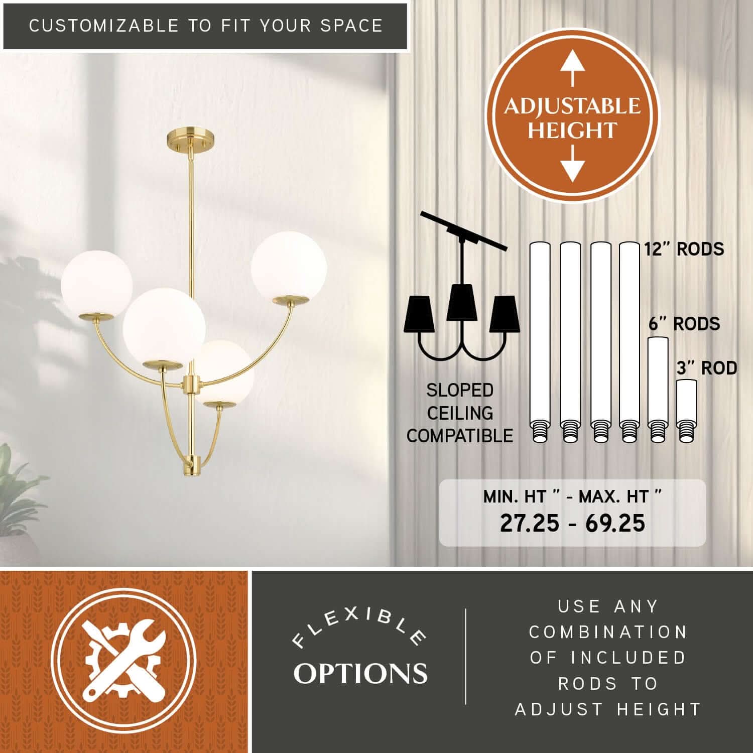 Avers 4-Light Chandelier
