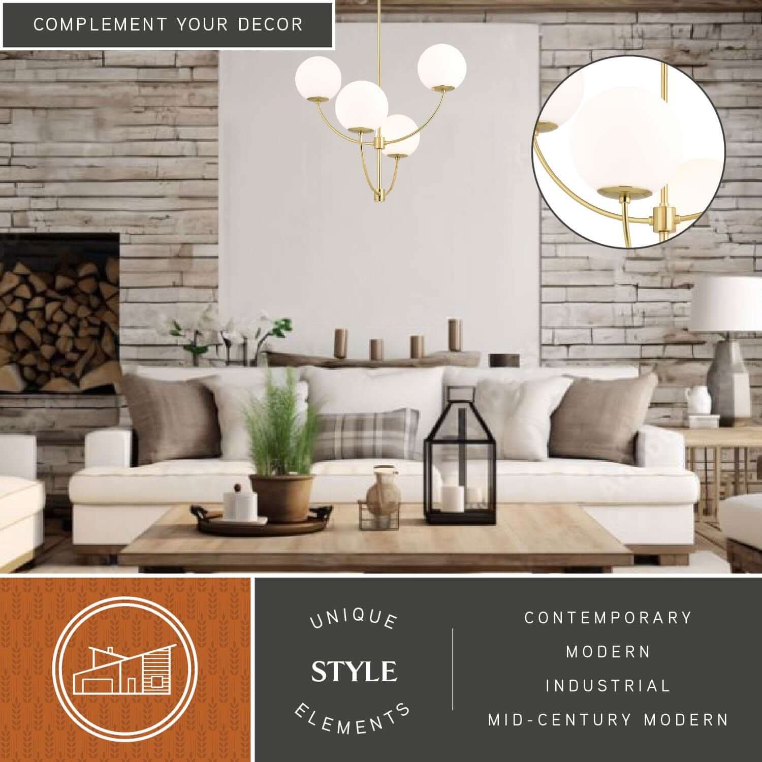 Avers 4-Light Chandelier