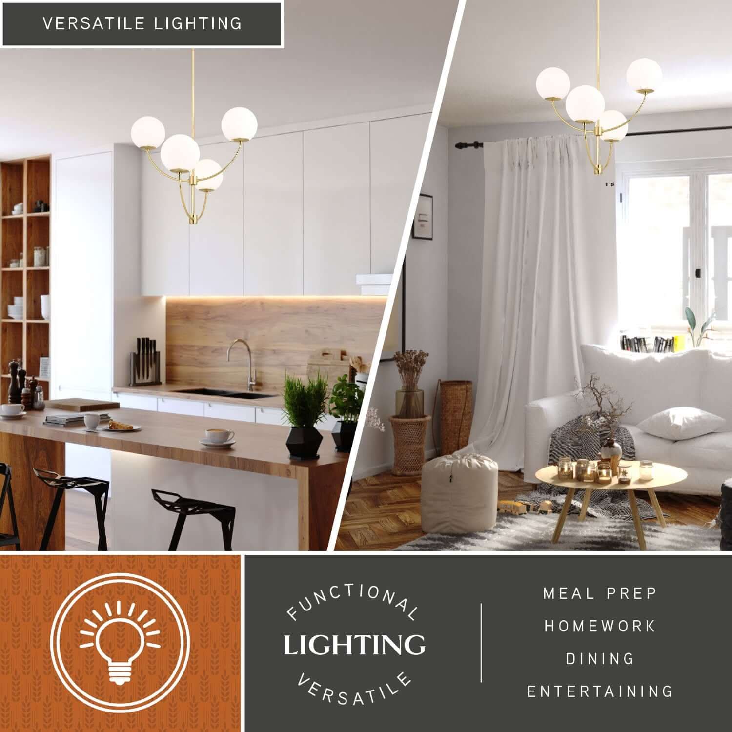 Avers 4-Light Chandelier