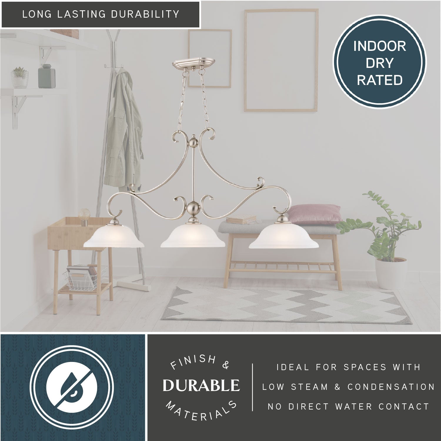 Monrovia 3-Light Linear Chandelier