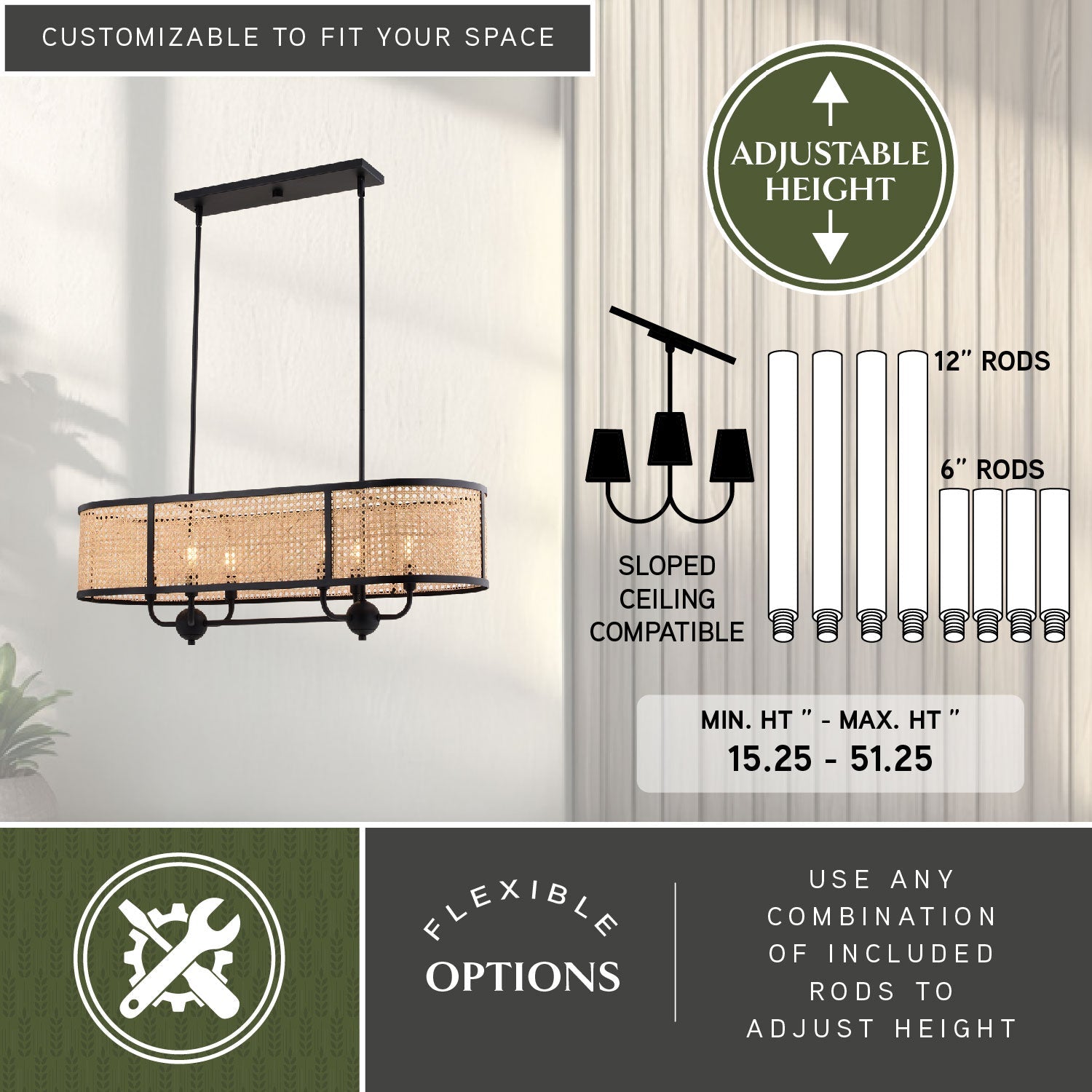 Berens 6-Light Linear Chandelier