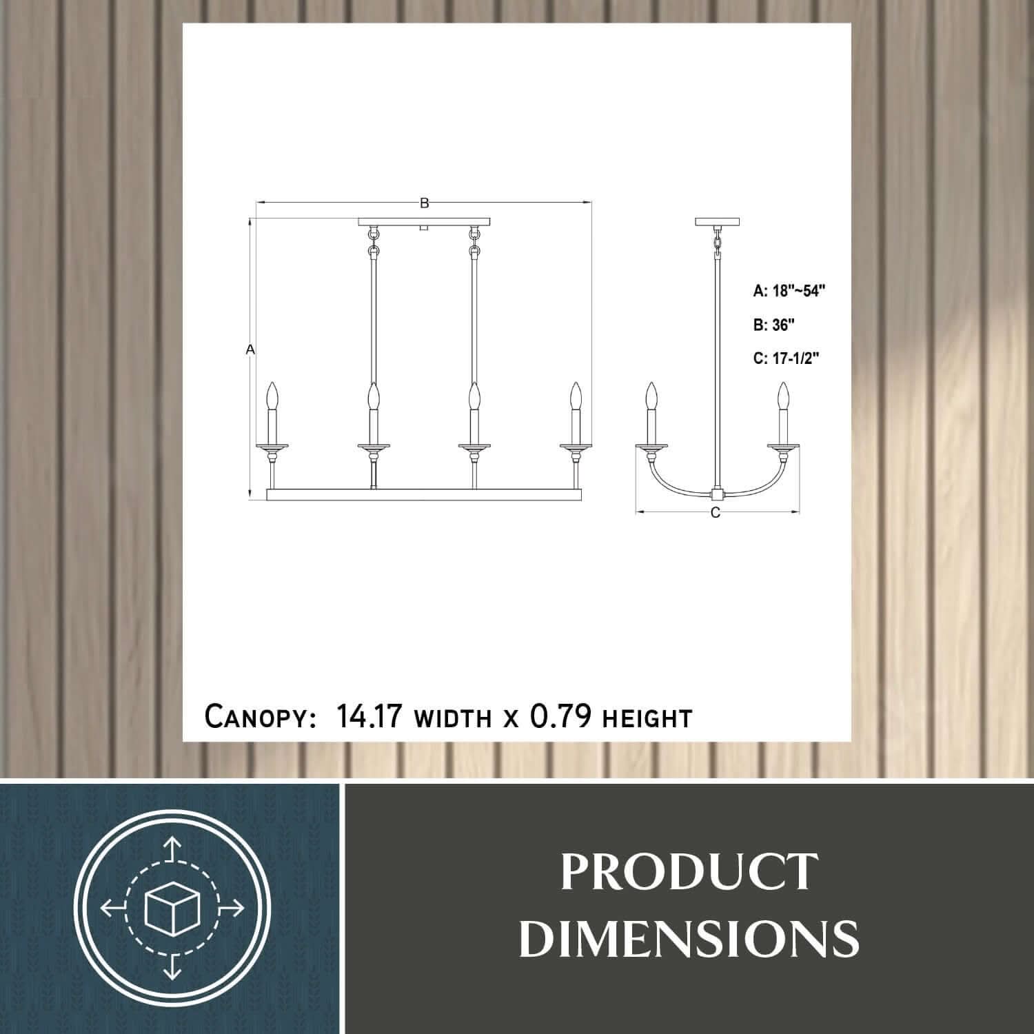 Durham 8-Light Linear Chandelier