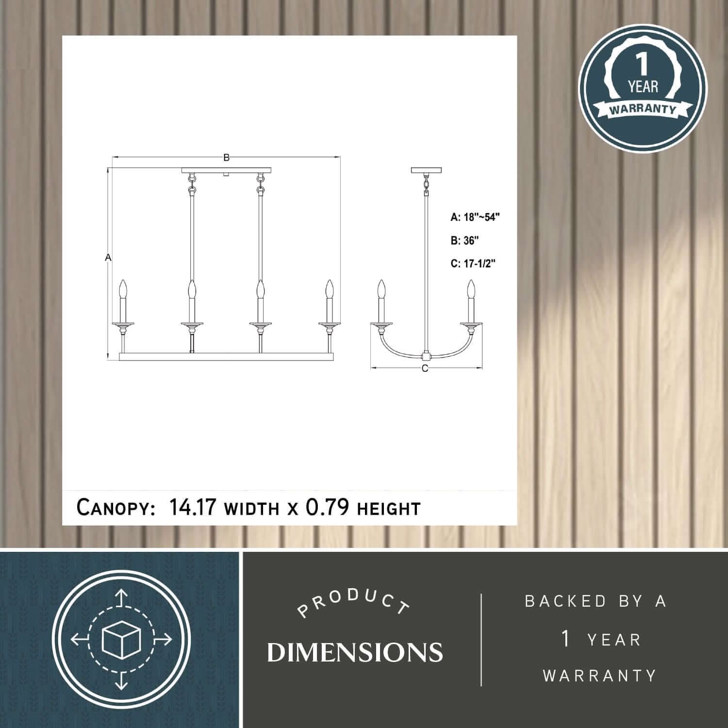 Durham 8-Light Linear Chandelier