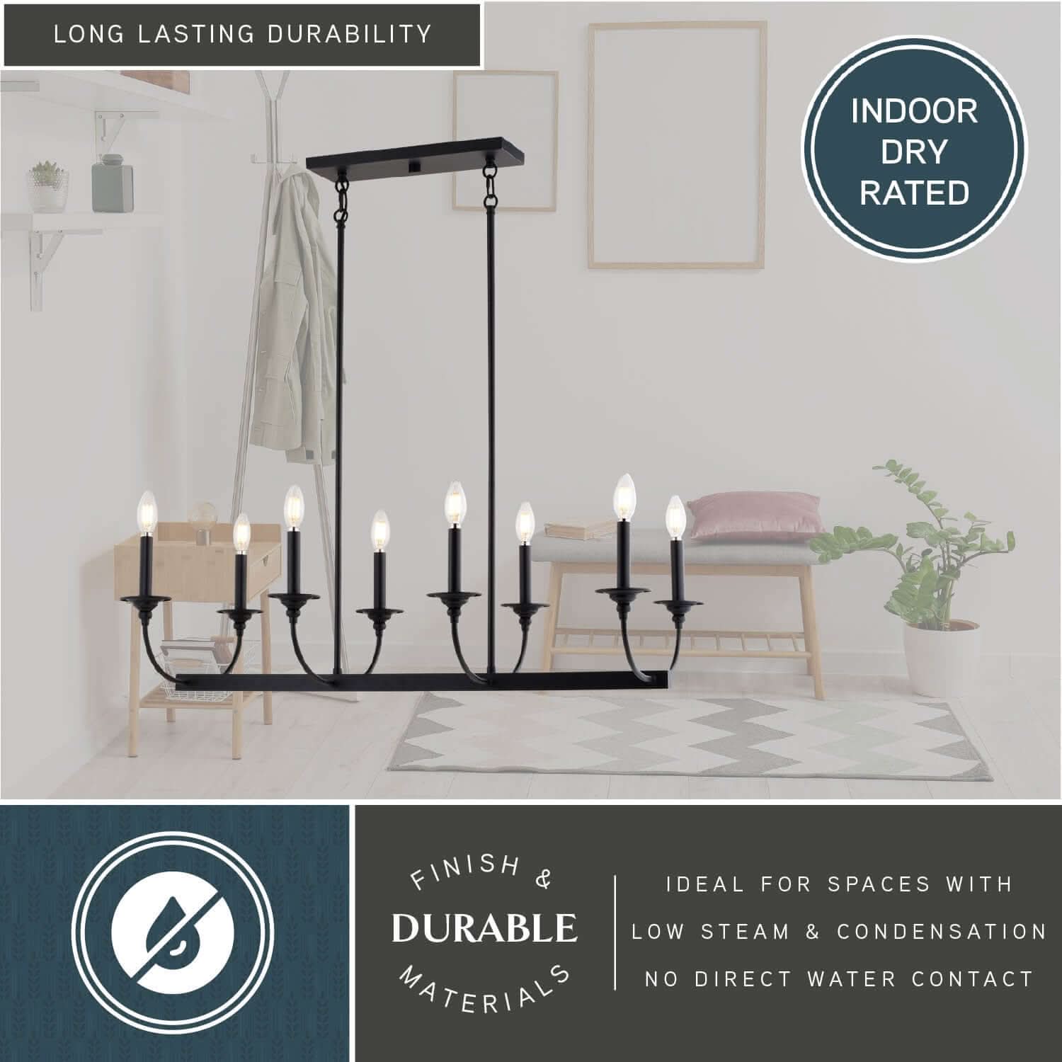 Durham 8-Light Linear Chandelier