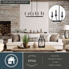 Durham 8-Light Linear Chandelier