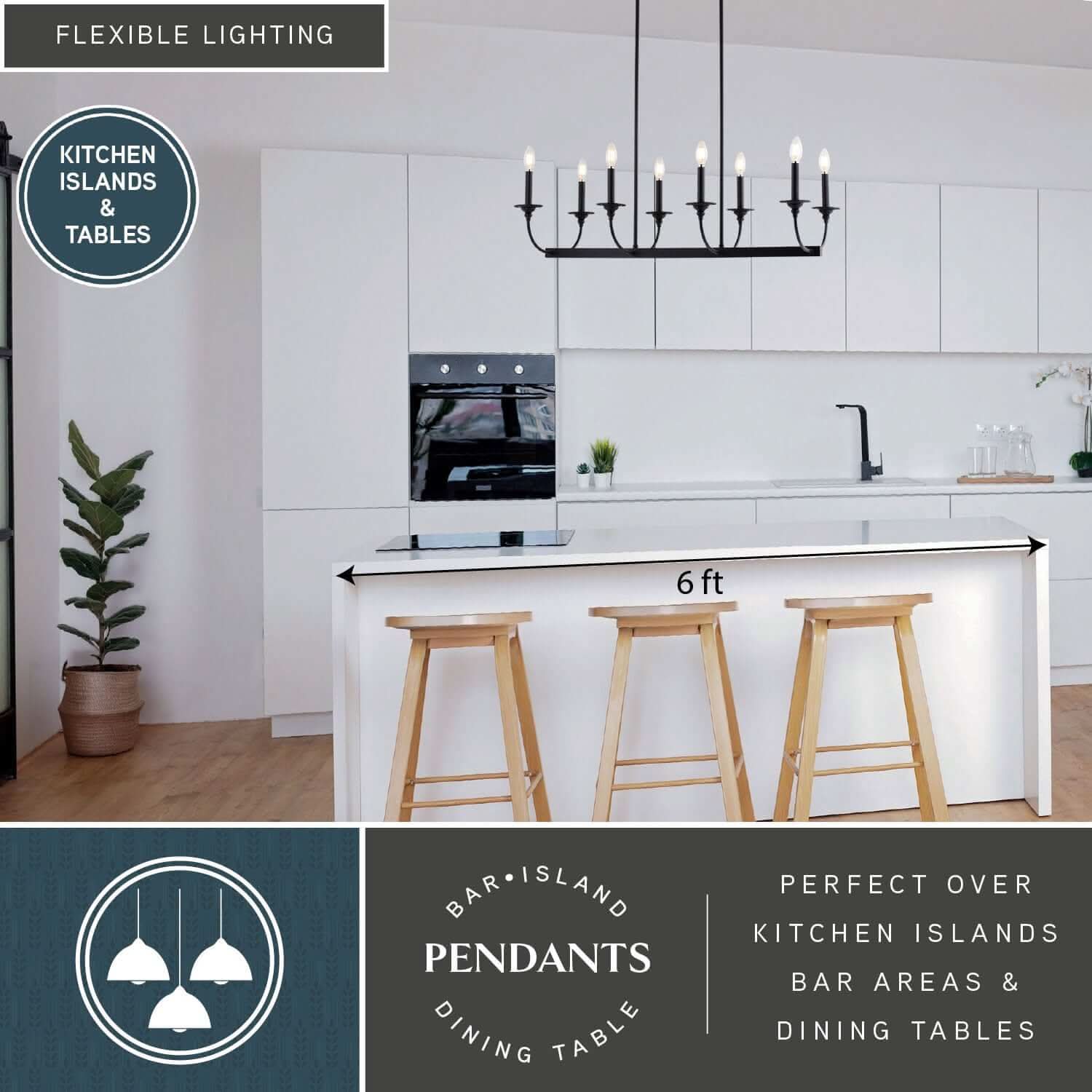 Durham 8-Light Linear Chandelier