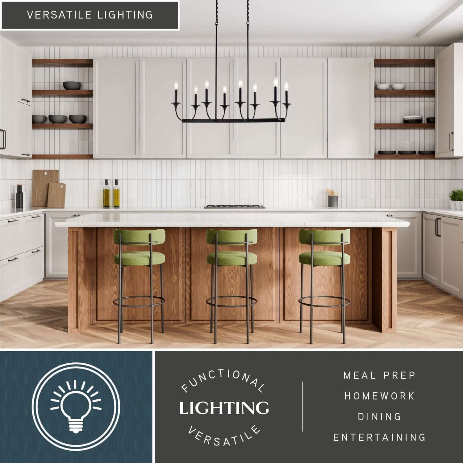Durham 8-Light Linear Chandelier