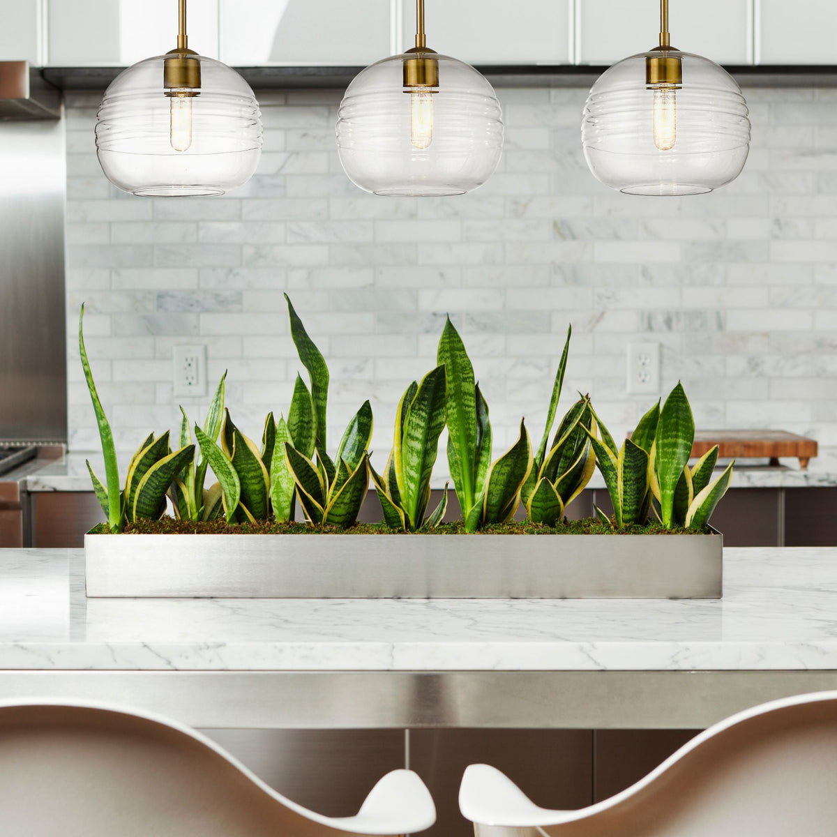 Harmony 3 Light Linear Chandelier Olde Brass