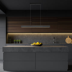 Hudson LED 1 Light Linear Chandelier Matte Black