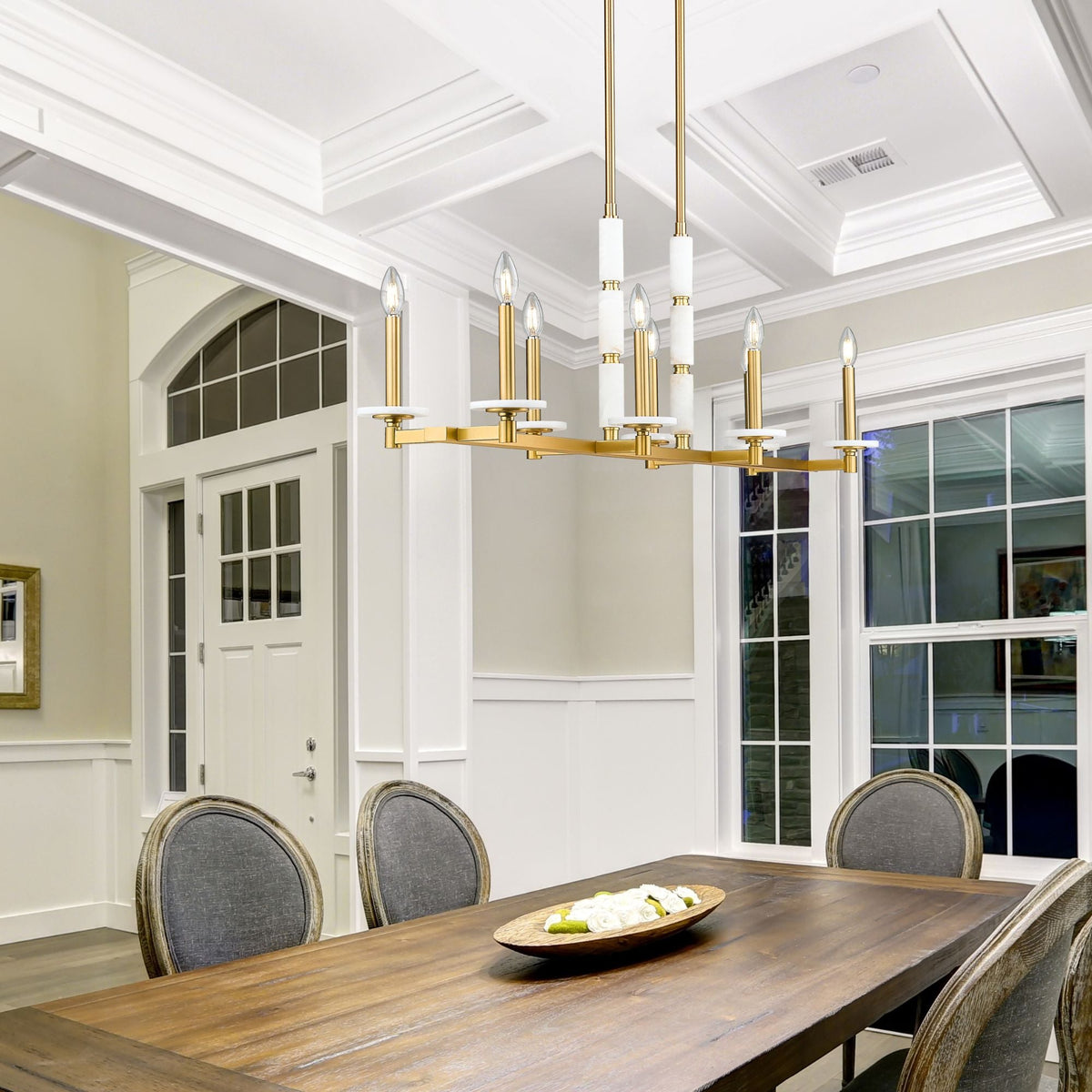 Kaden 8 Light Linear Chandelier Modern Gold