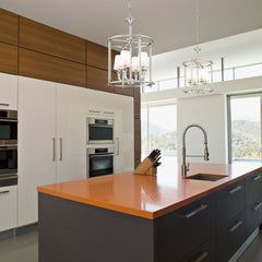 Katerina 4 Light Chandelier Brushed Nickel