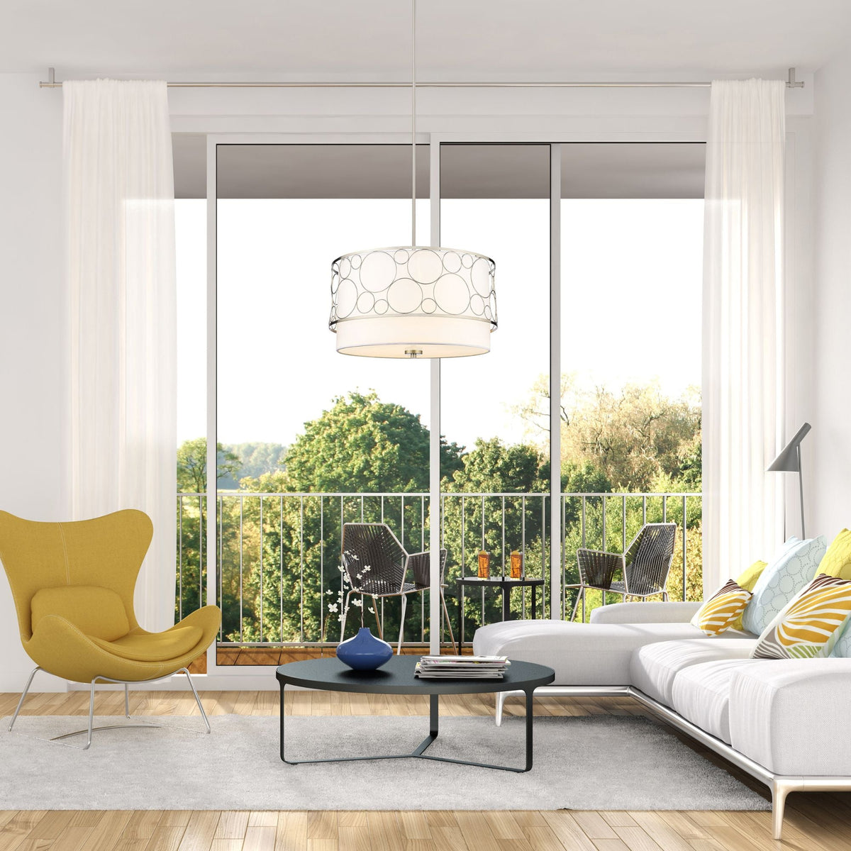Kendall 4 Light Chandelier Brushed Nickel
